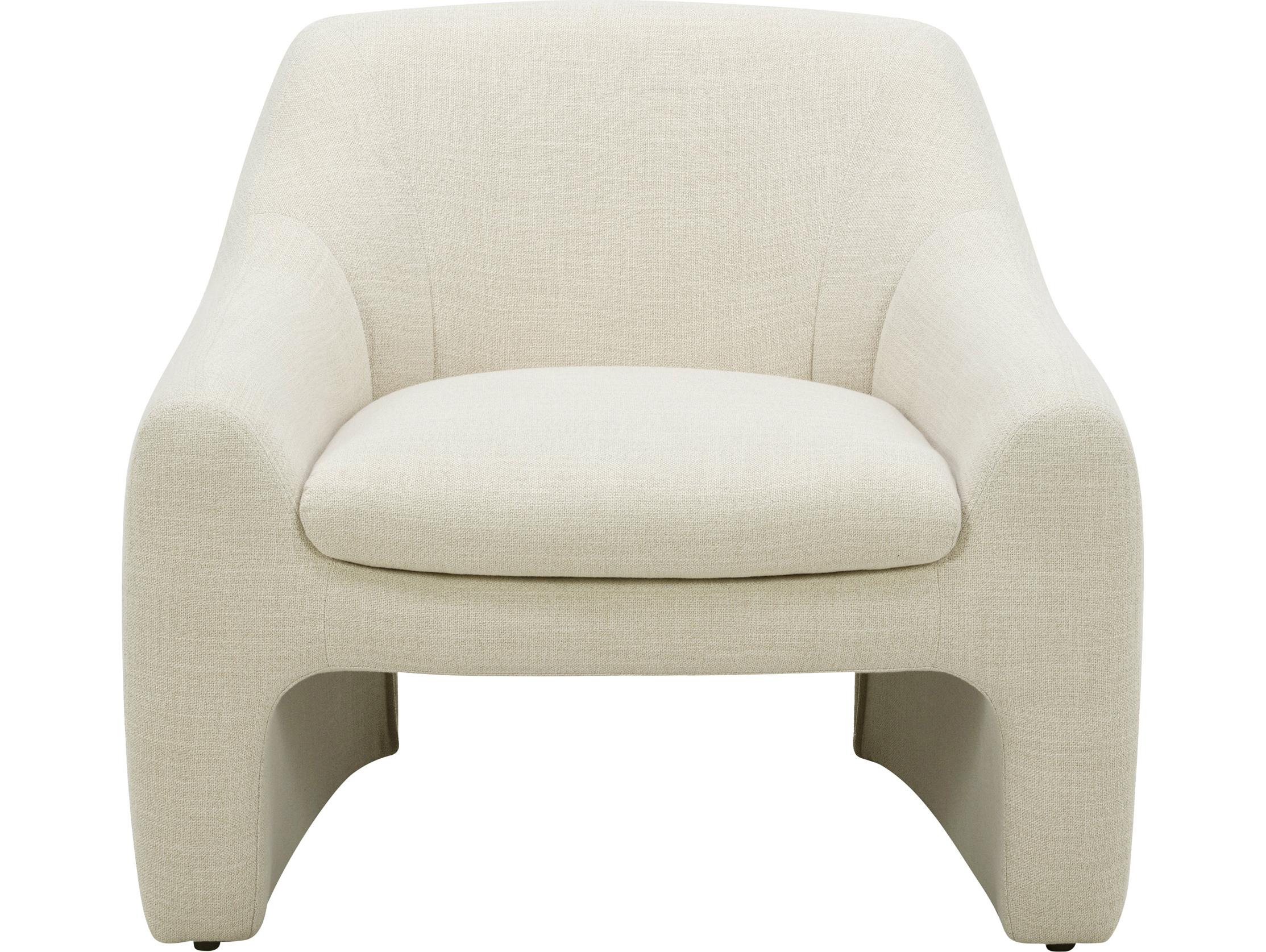 Moe's Home Kenzie White Fabric Accent Chair