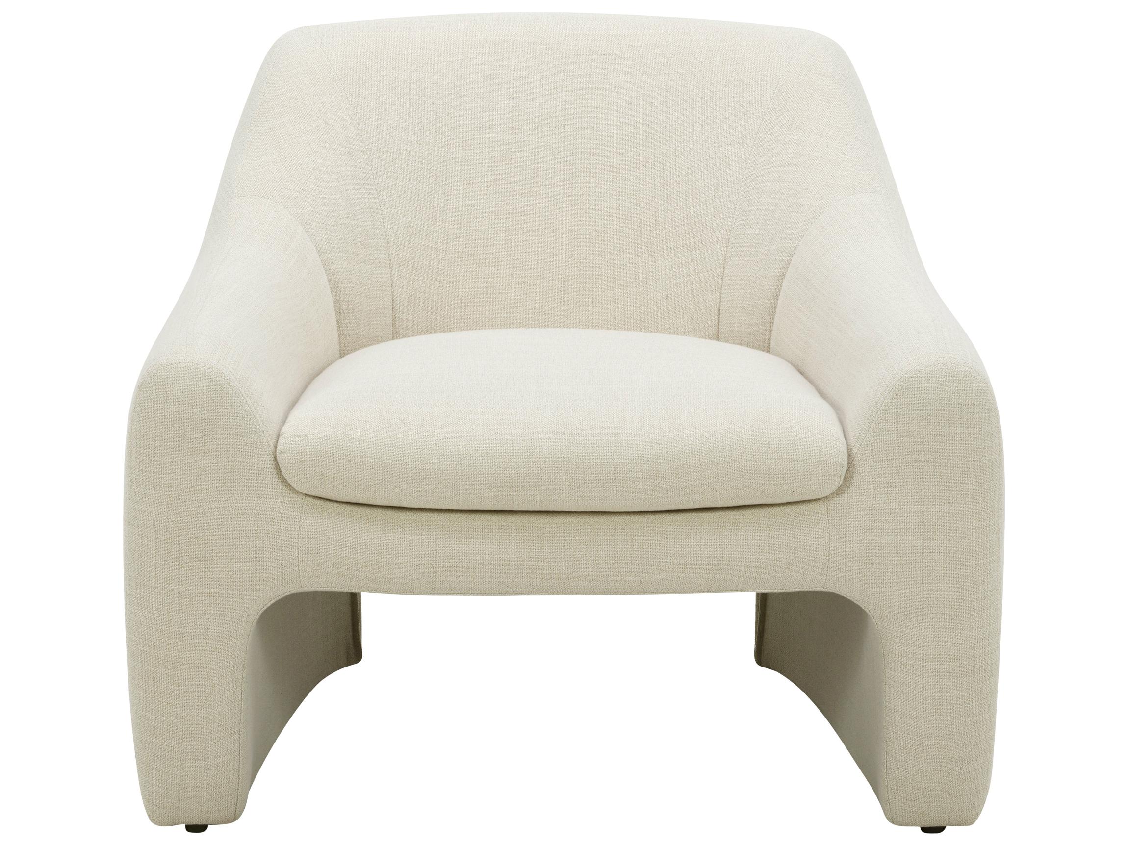Moe's Home Kenzie White Fabric Accent Chair