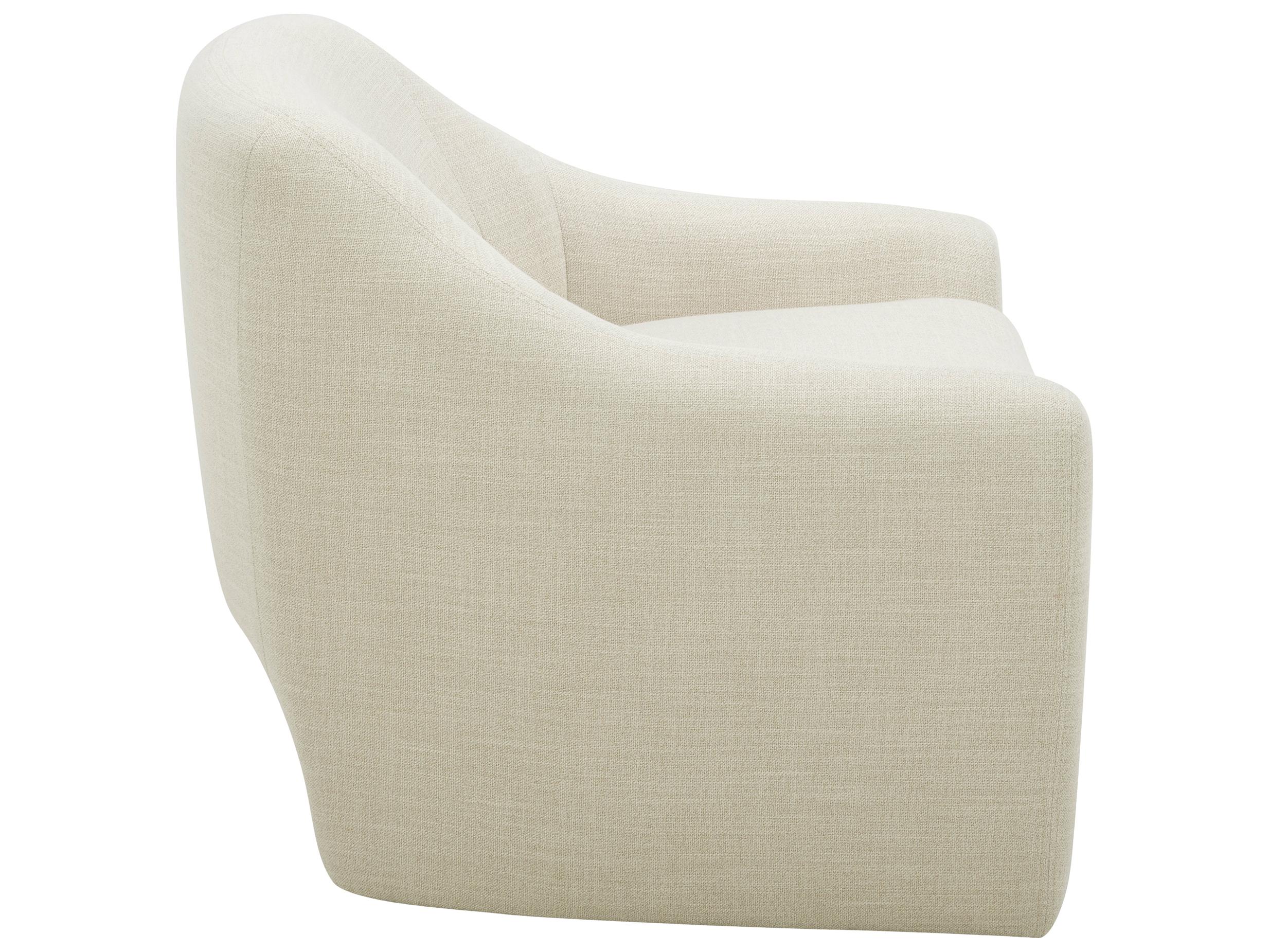 Moe's Home Kenzie White Fabric Accent Chair