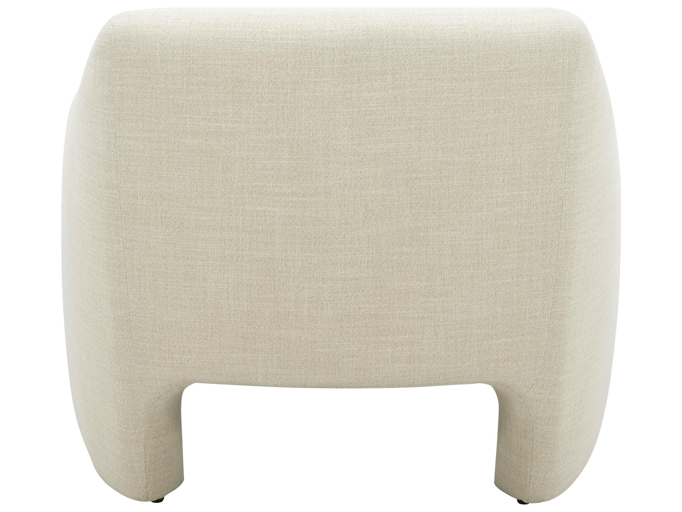 Moe's Home Kenzie White Fabric Accent Chair