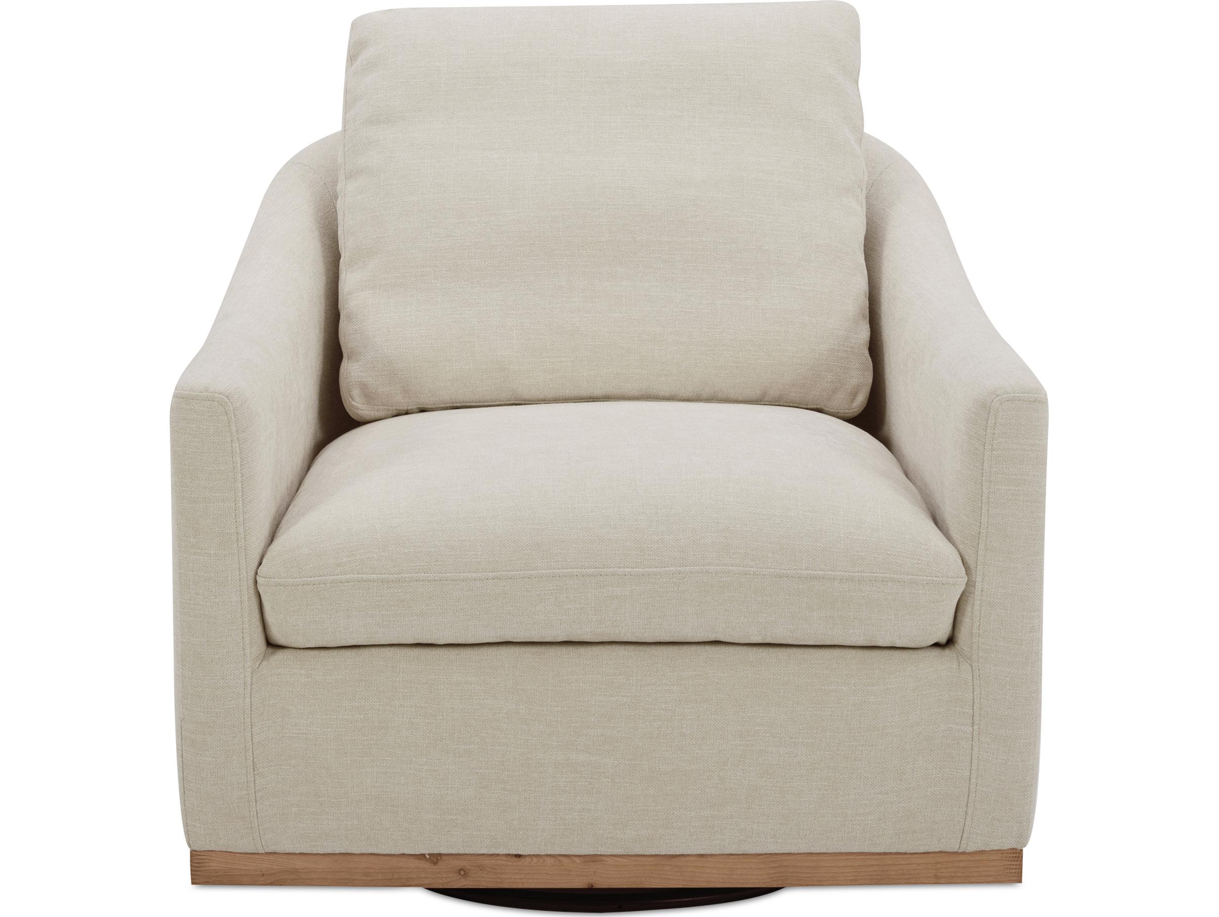 Moe's Home Linden Swivel Beige Fabric Accent Chair