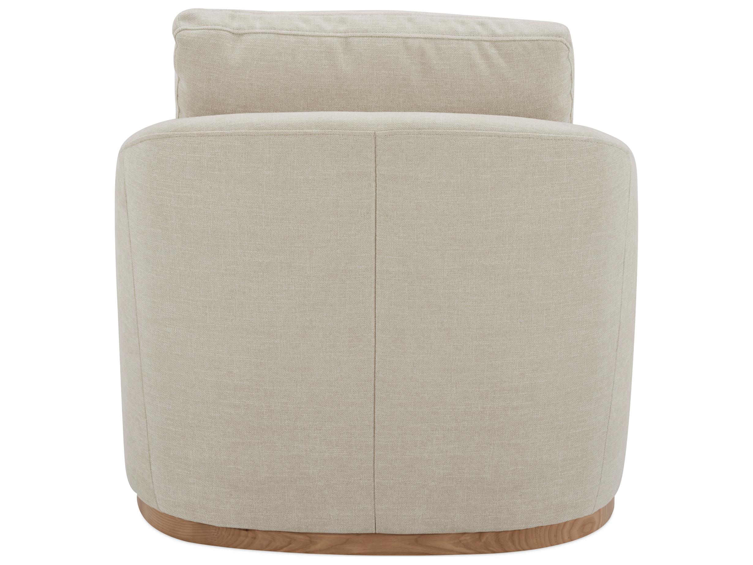 Moe's Home Linden Swivel Beige Fabric Accent Chair