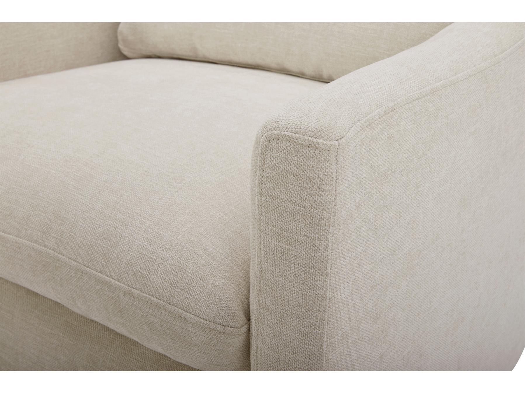 Moe's Home Linden Swivel Beige Fabric Accent Chair