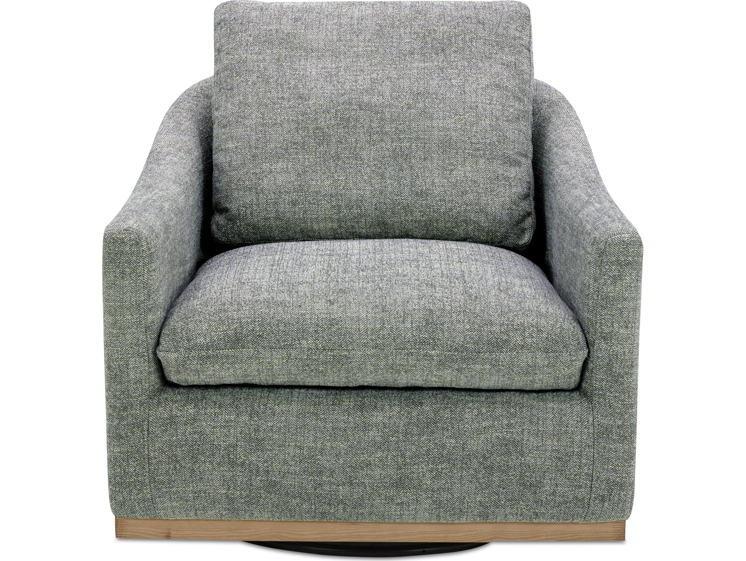 Moe's Home Linden Swivel Gray Fabric Accent Chair