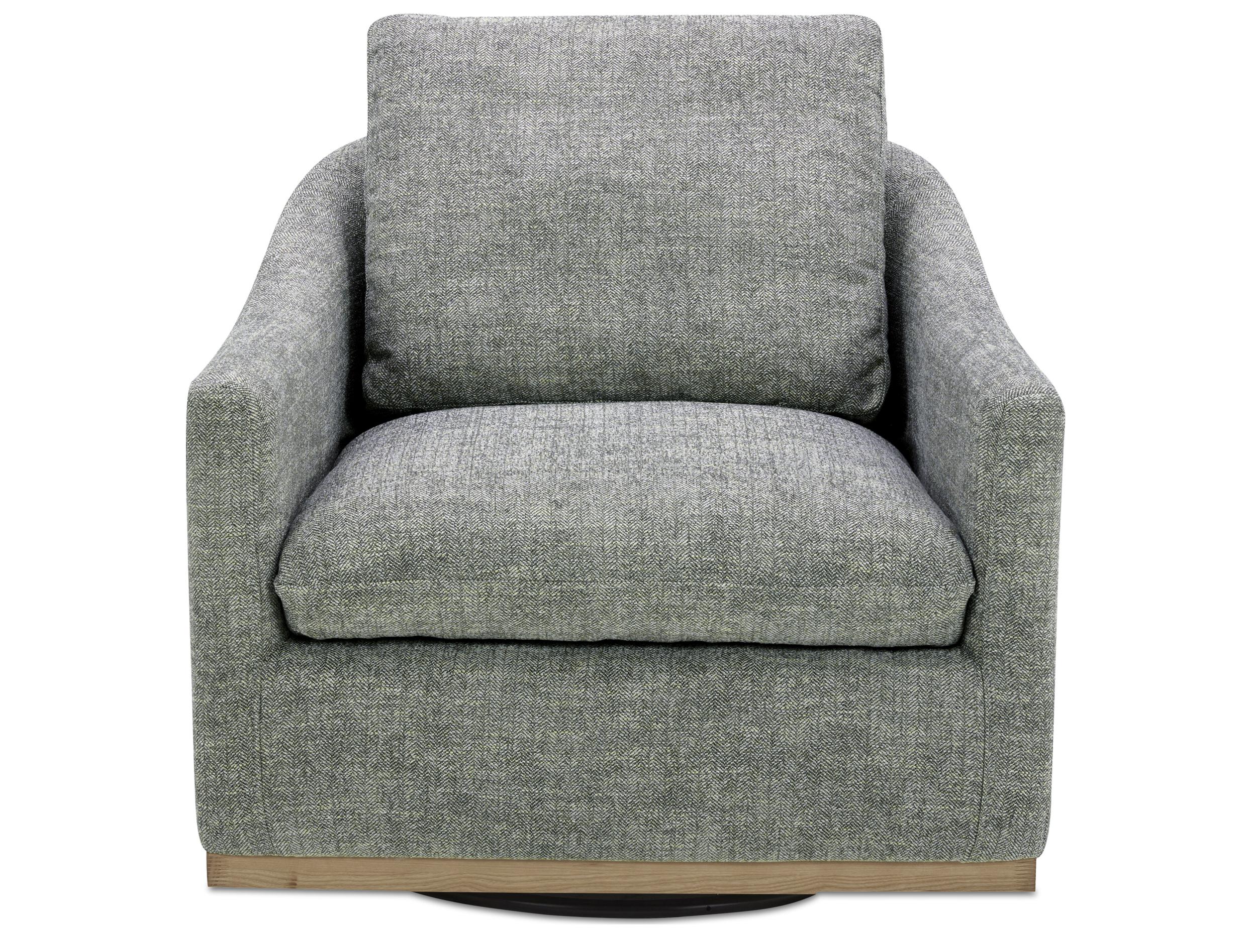Moe's Home Linden Swivel Gray Fabric Accent Chair