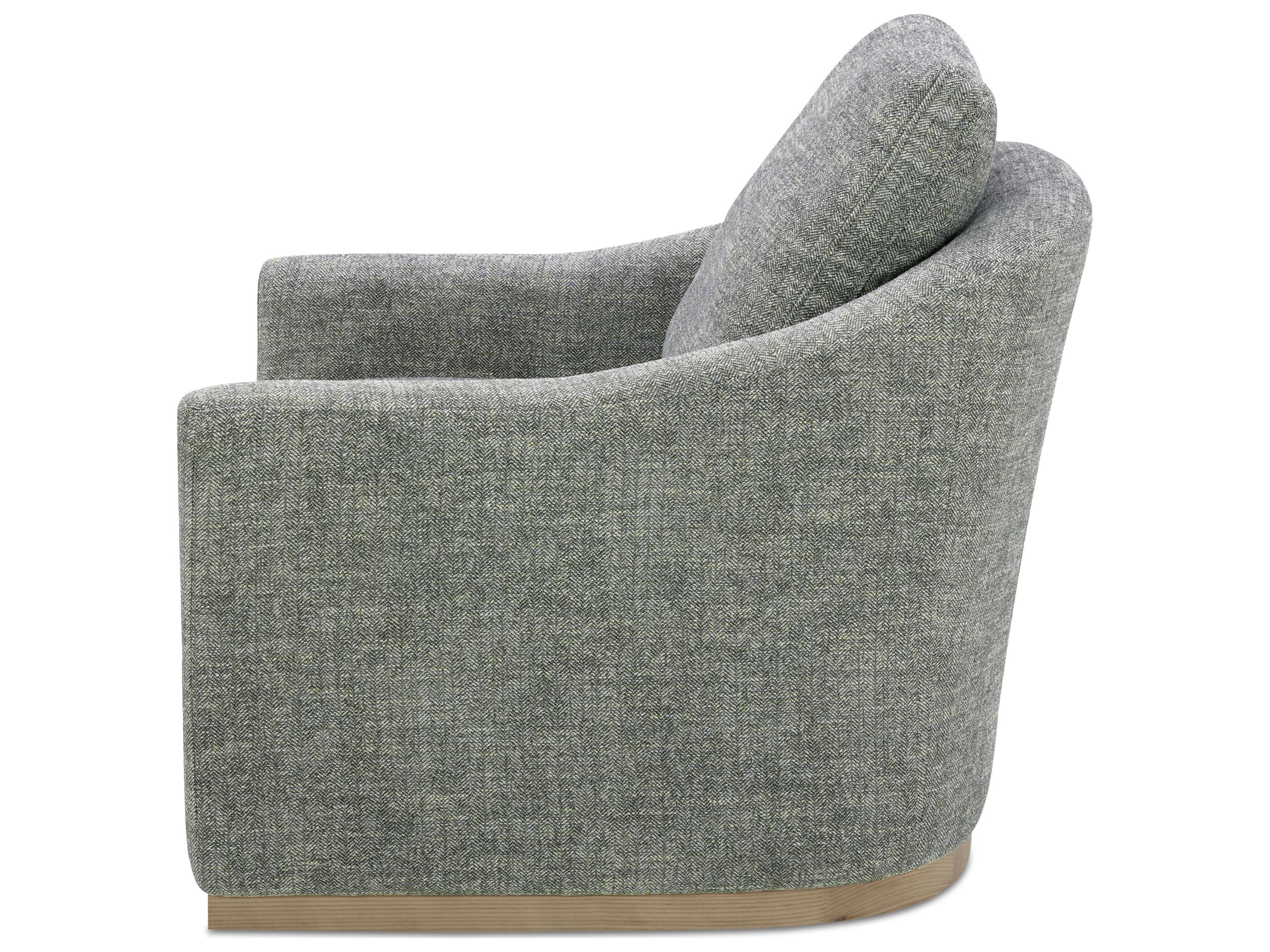 Moe's Home Linden Swivel Gray Fabric Accent Chair