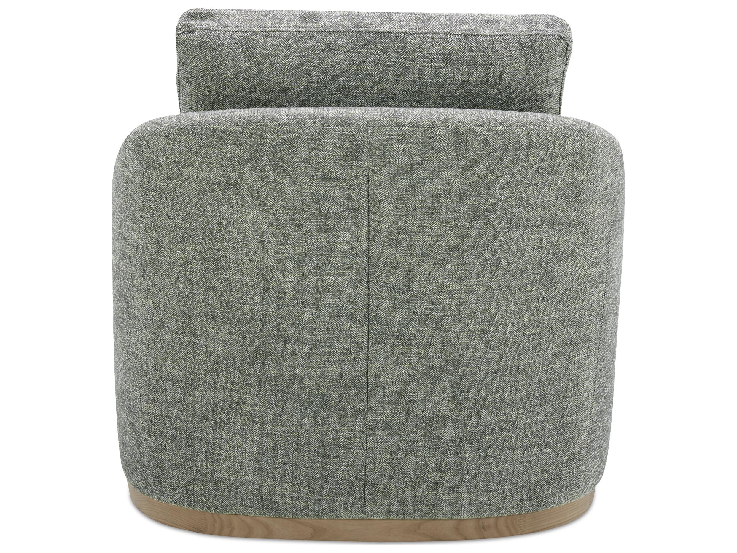 Moe's Home Linden Swivel Gray Fabric Accent Chair