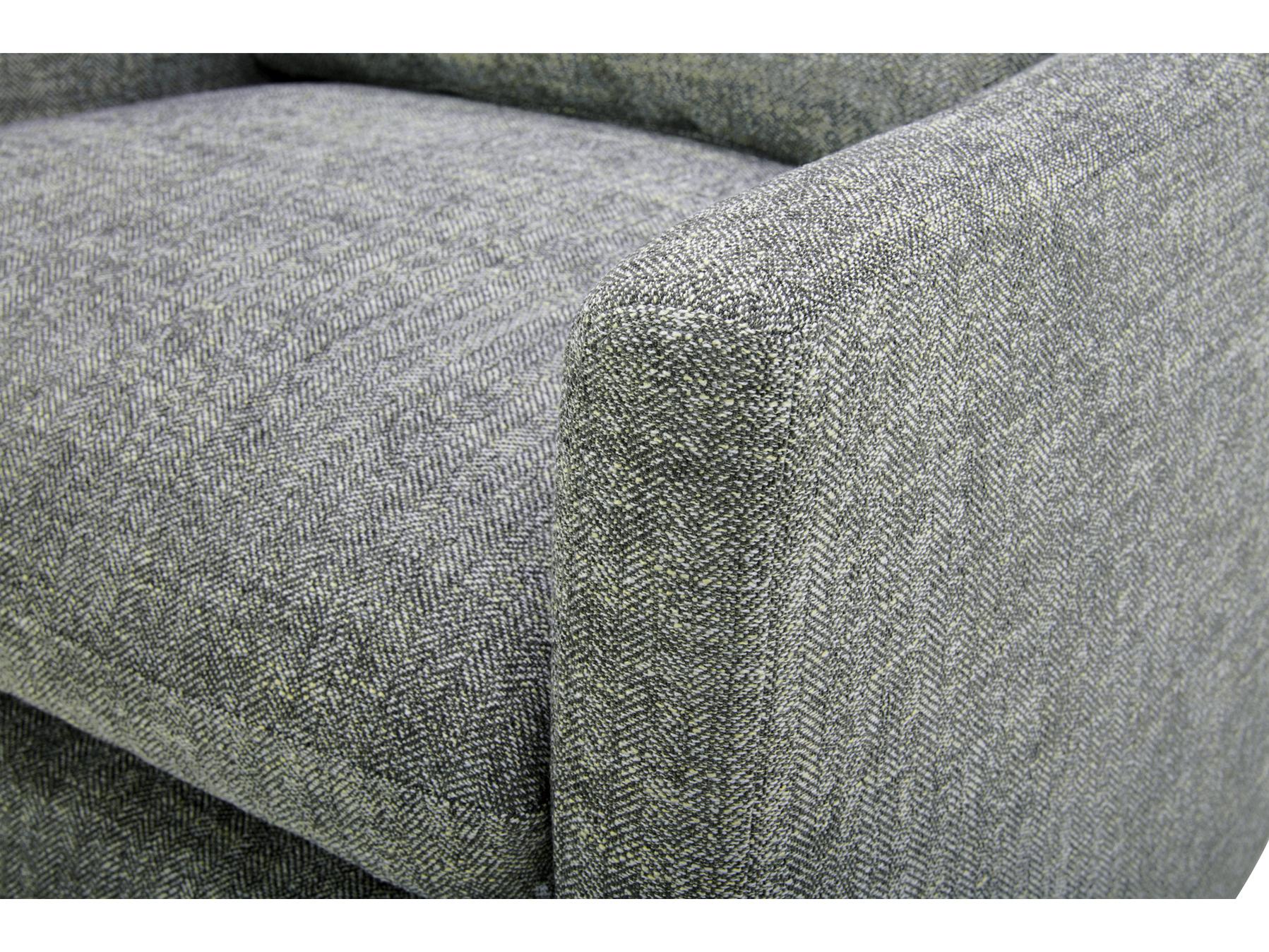 Moe's Home Linden Swivel Gray Fabric Accent Chair