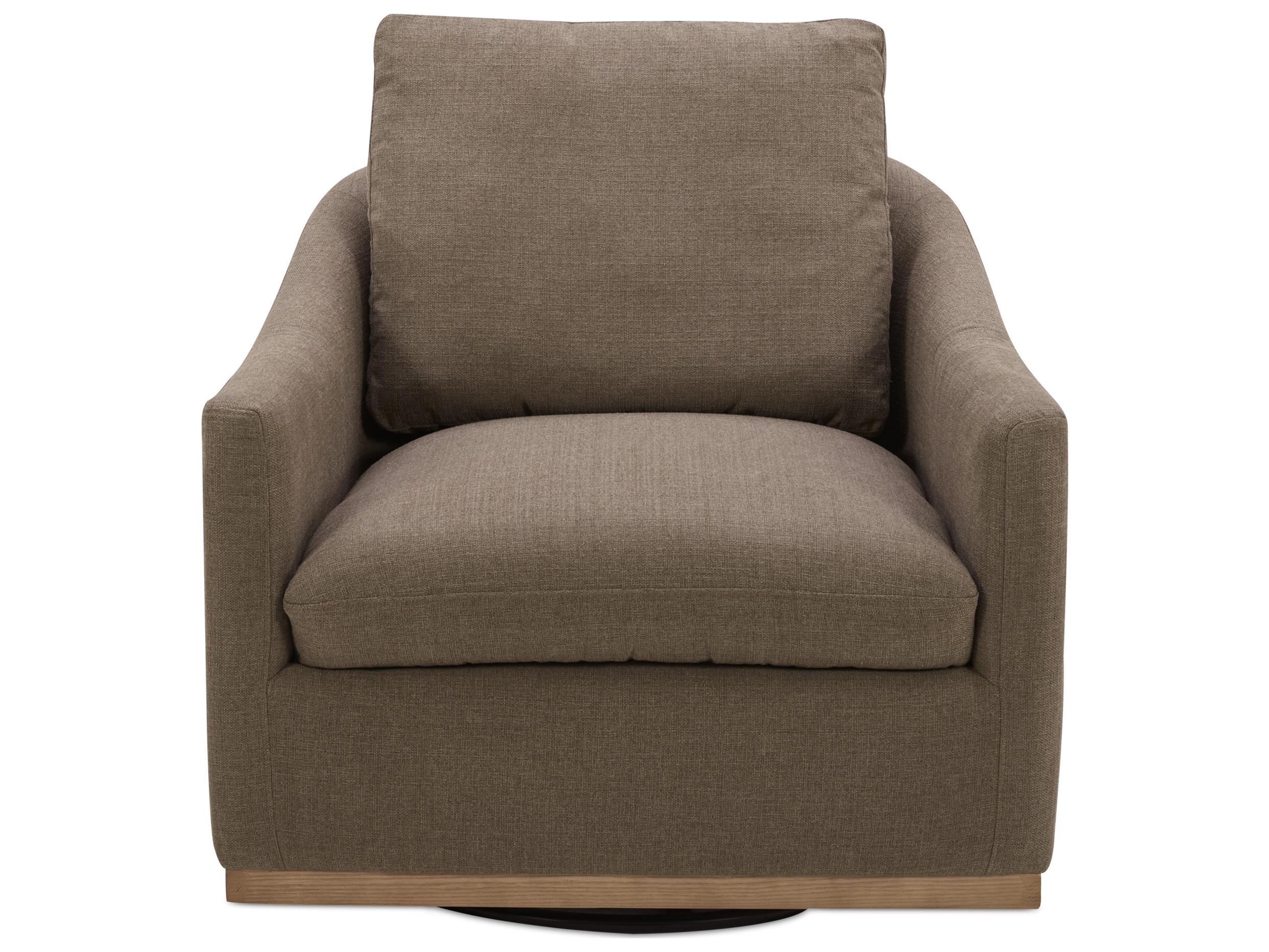 Moe's Home Linden Swivel Brown Fabric Accent Chair