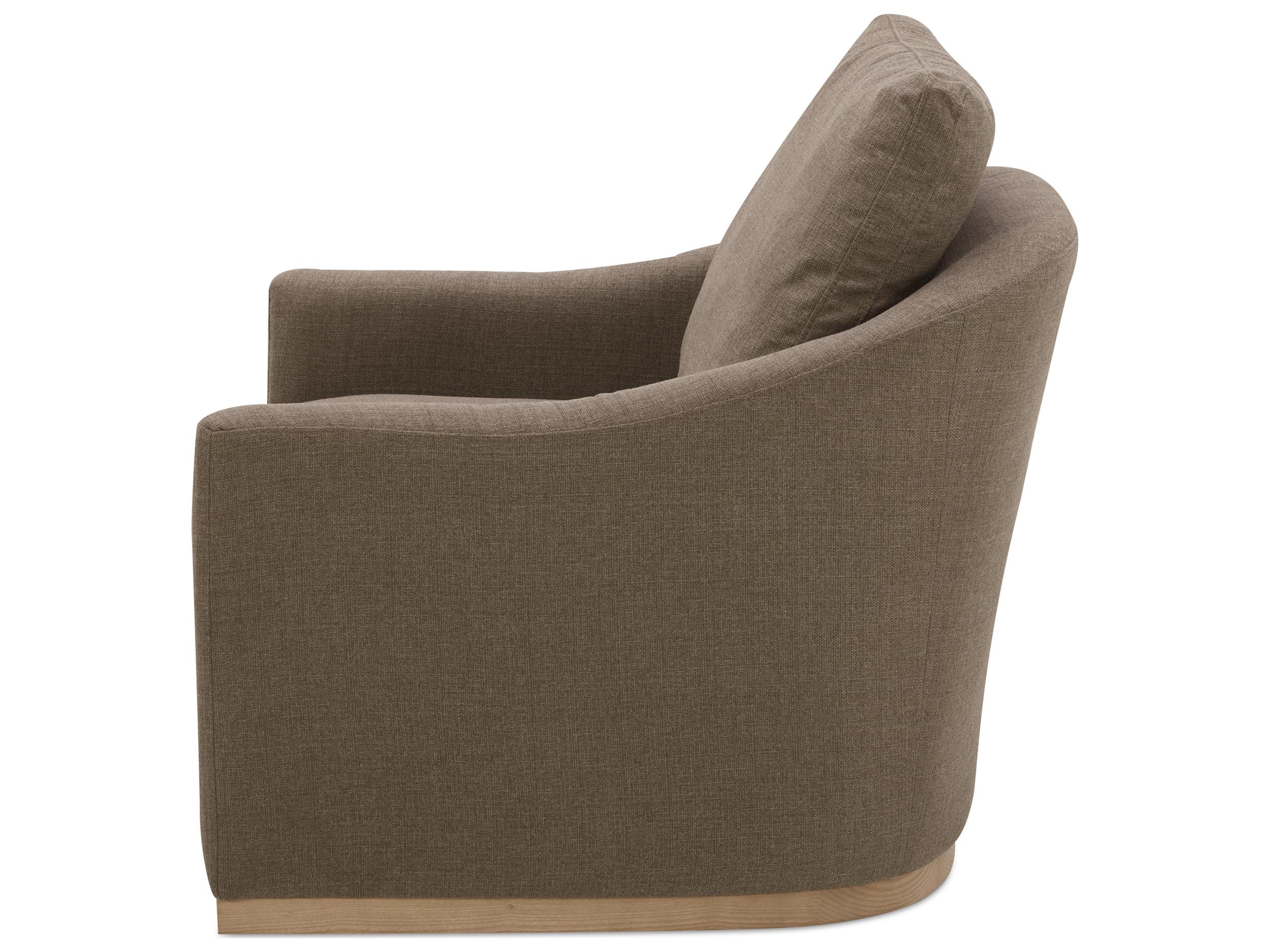 Moe's Home Linden Swivel Brown Fabric Accent Chair