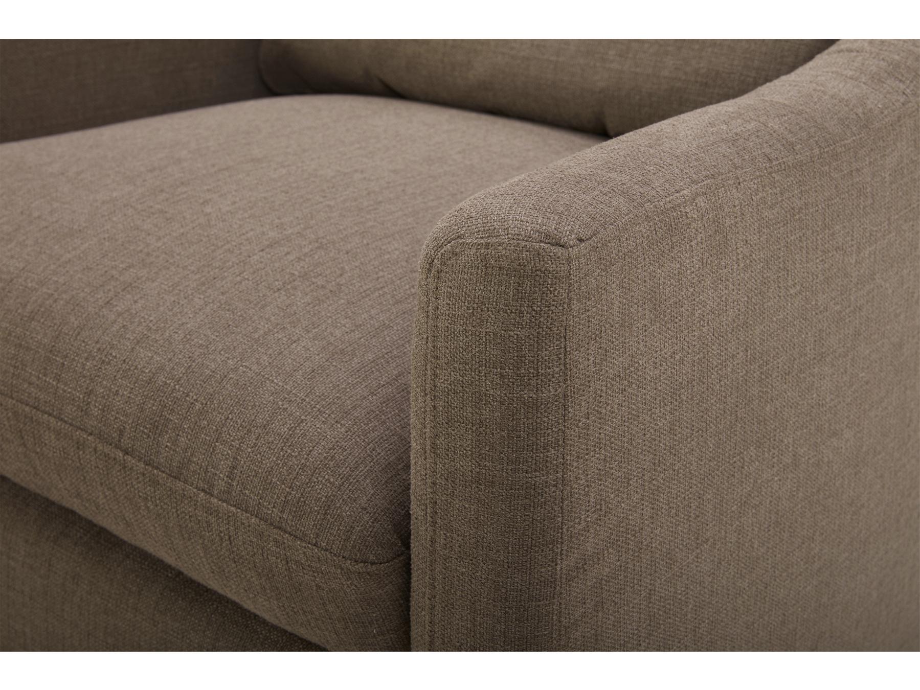 Moe's Home Linden Swivel Brown Fabric Accent Chair