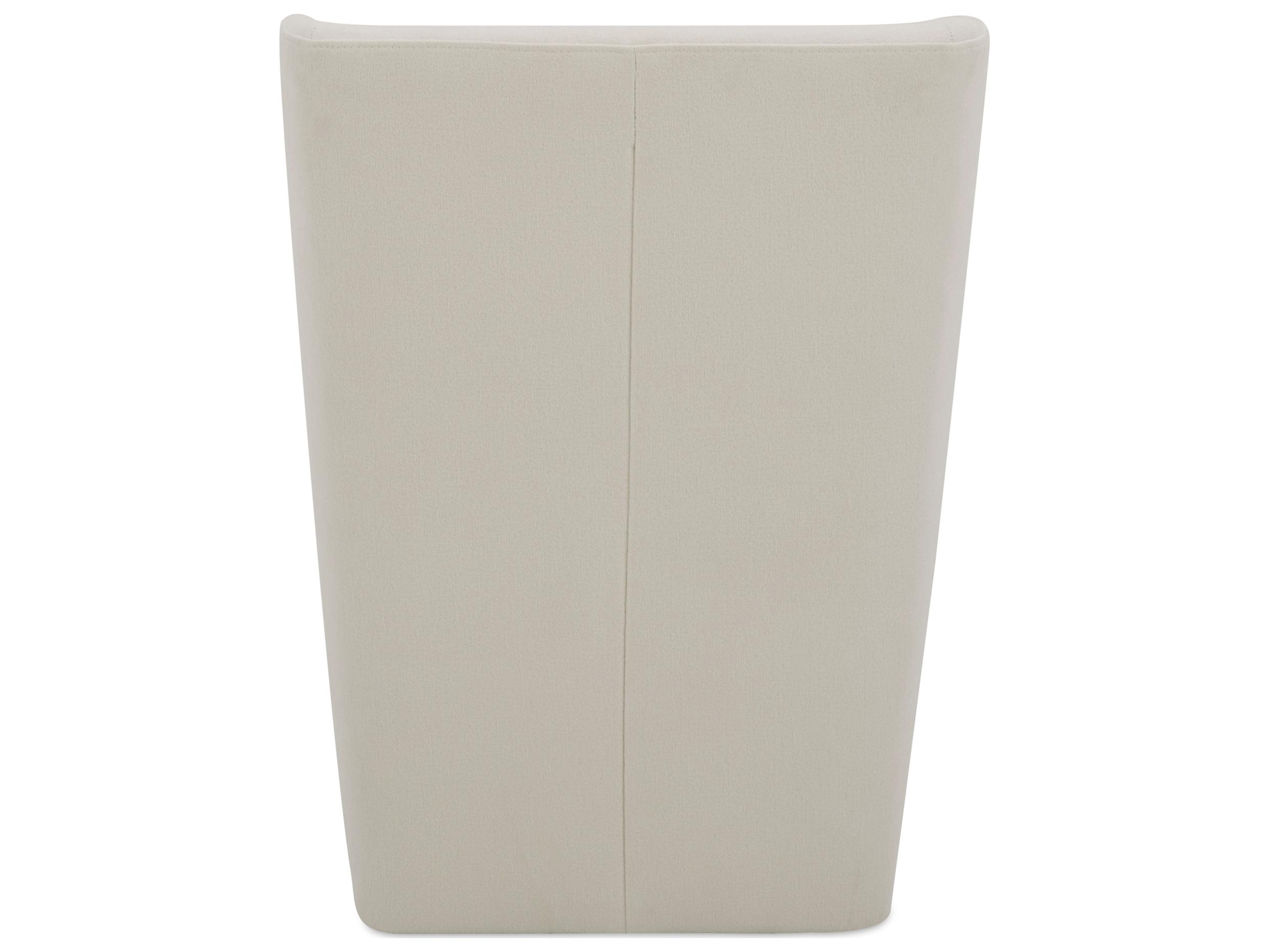 Moe's Home Cormac Rolling White Upholstered Side Dining Chair