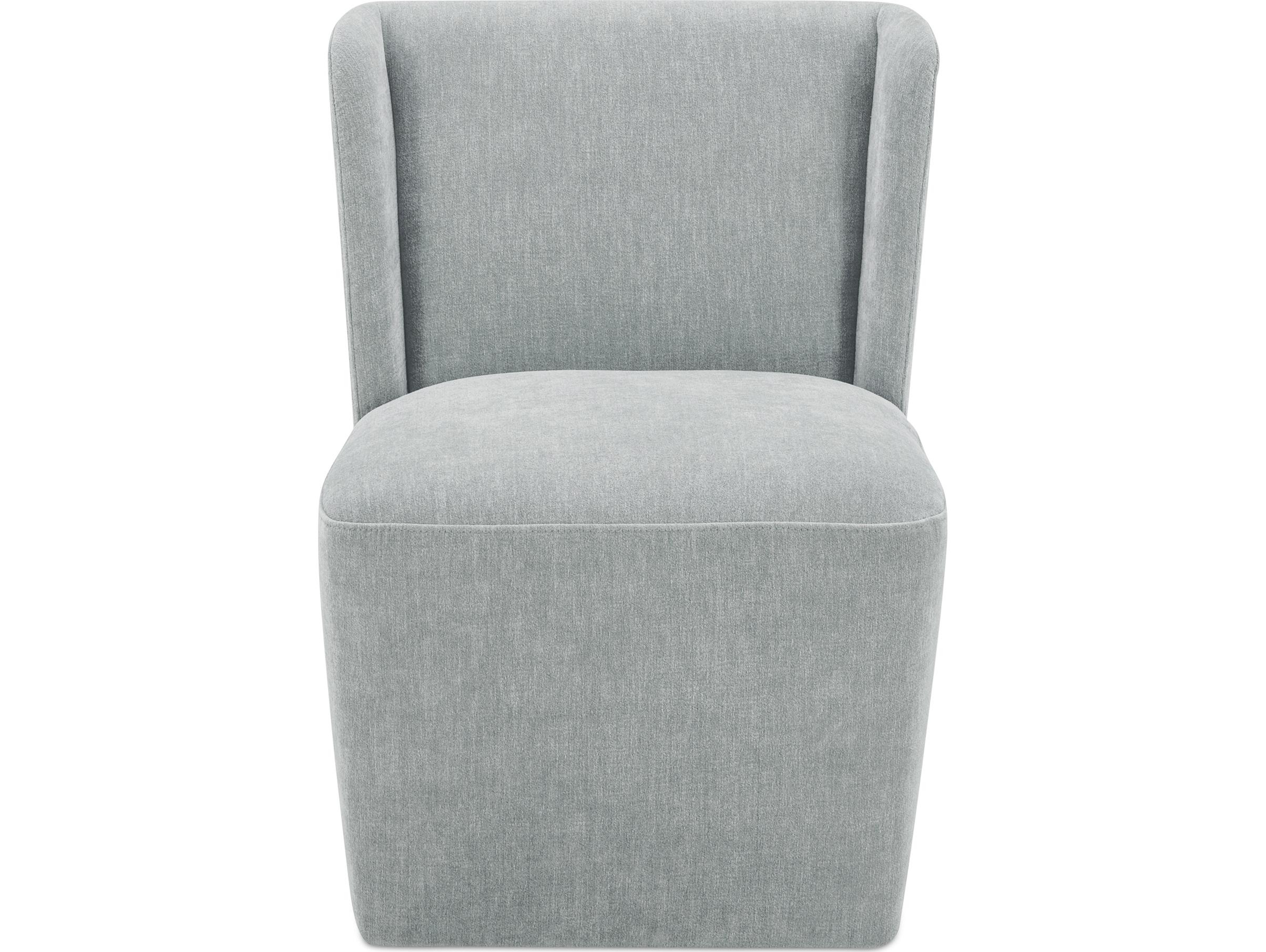 Moe's Home Cormac Rolling Blue Upholstered Side Dining Chair