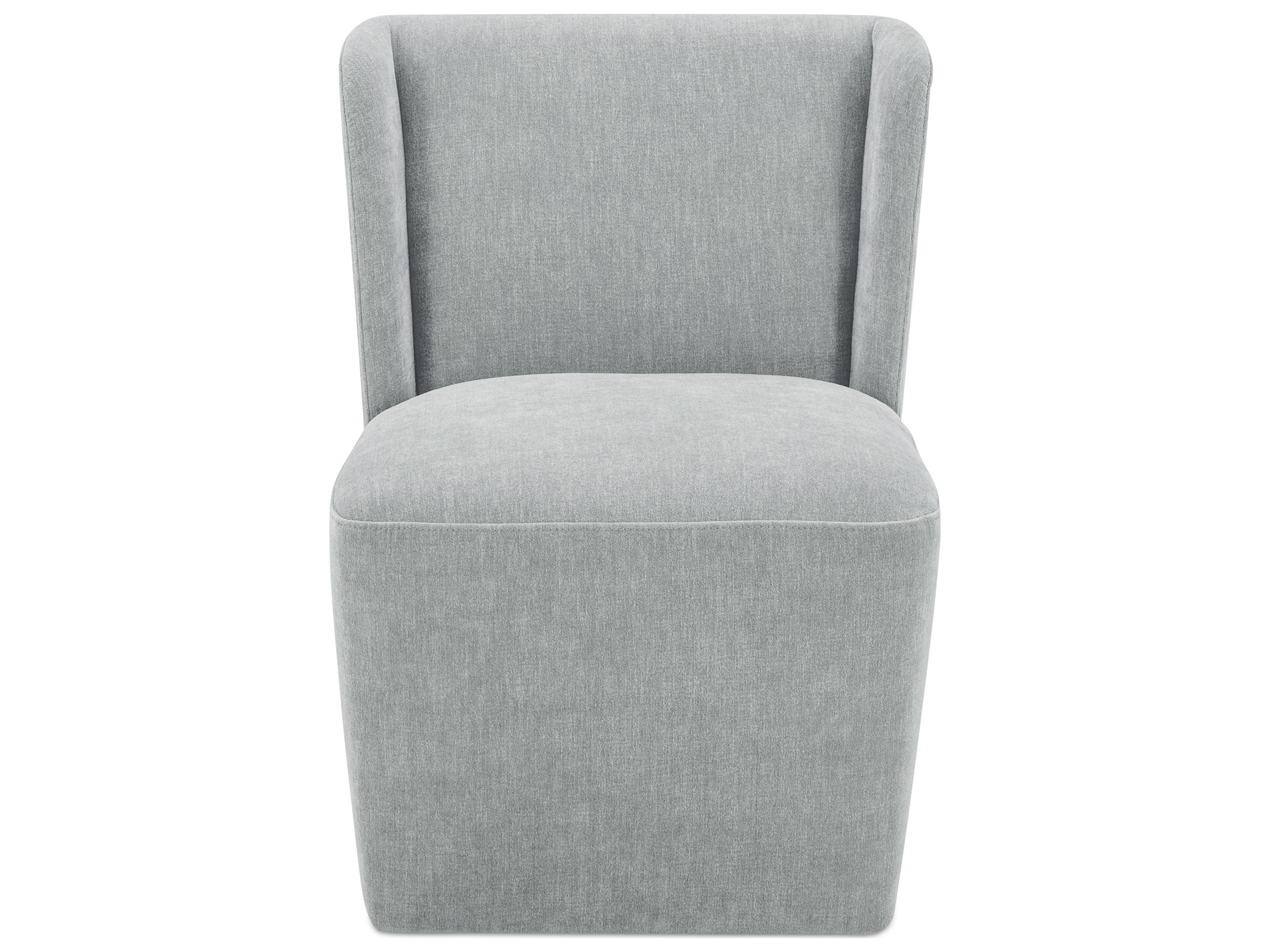 Moe's Home Cormac Rolling Blue Upholstered Side Dining Chair