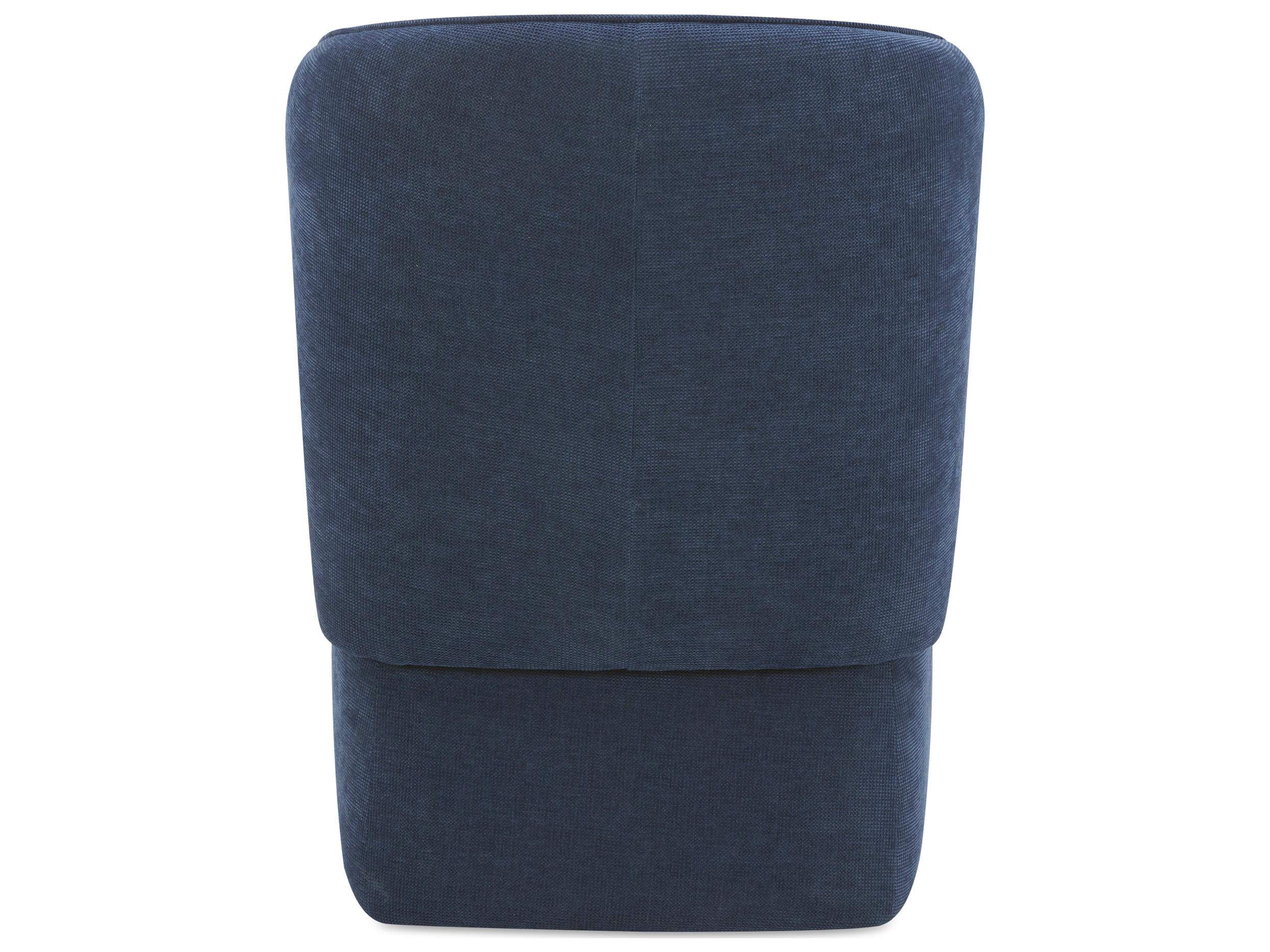 Moe's Home Larson Rolling Blue Upholstered Side Dining Chair