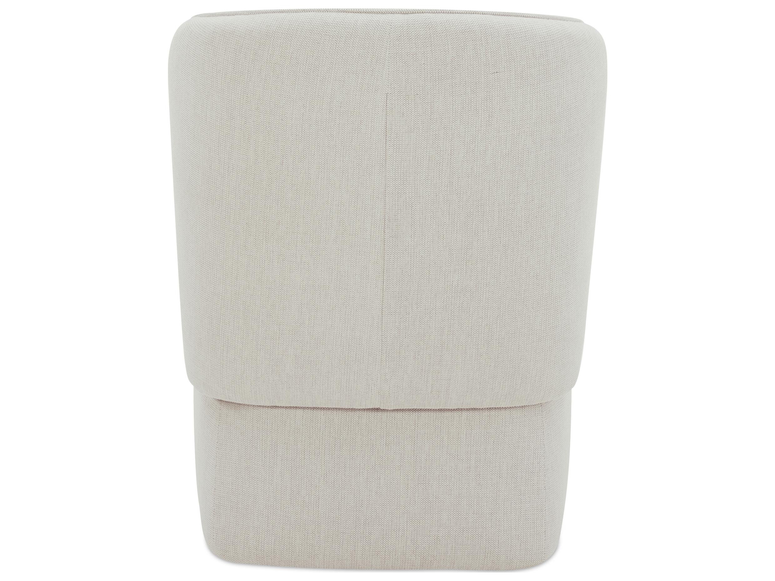 Moe's Home Larson Rolling White Upholstered Side Dining Chair