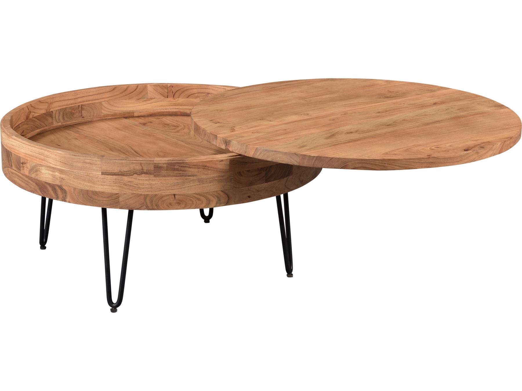 Moe's Home Round Wood Natural Coffee Table