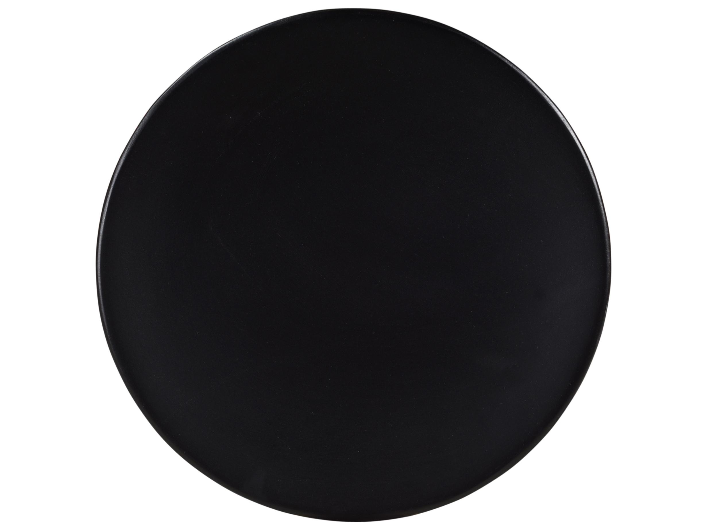 Moe's Home Nels Round Wood Charcoal Black End Table