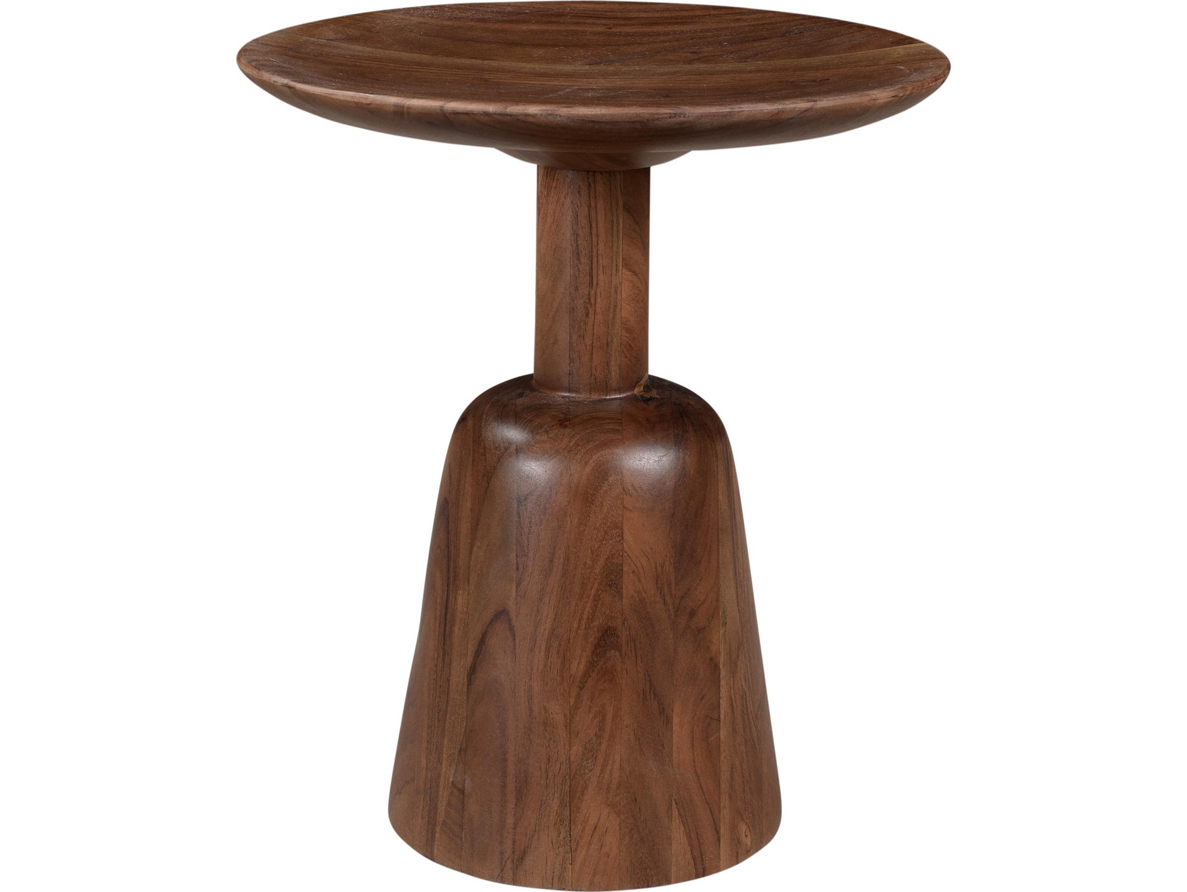 Moe's Home Round Wood Brown End Table