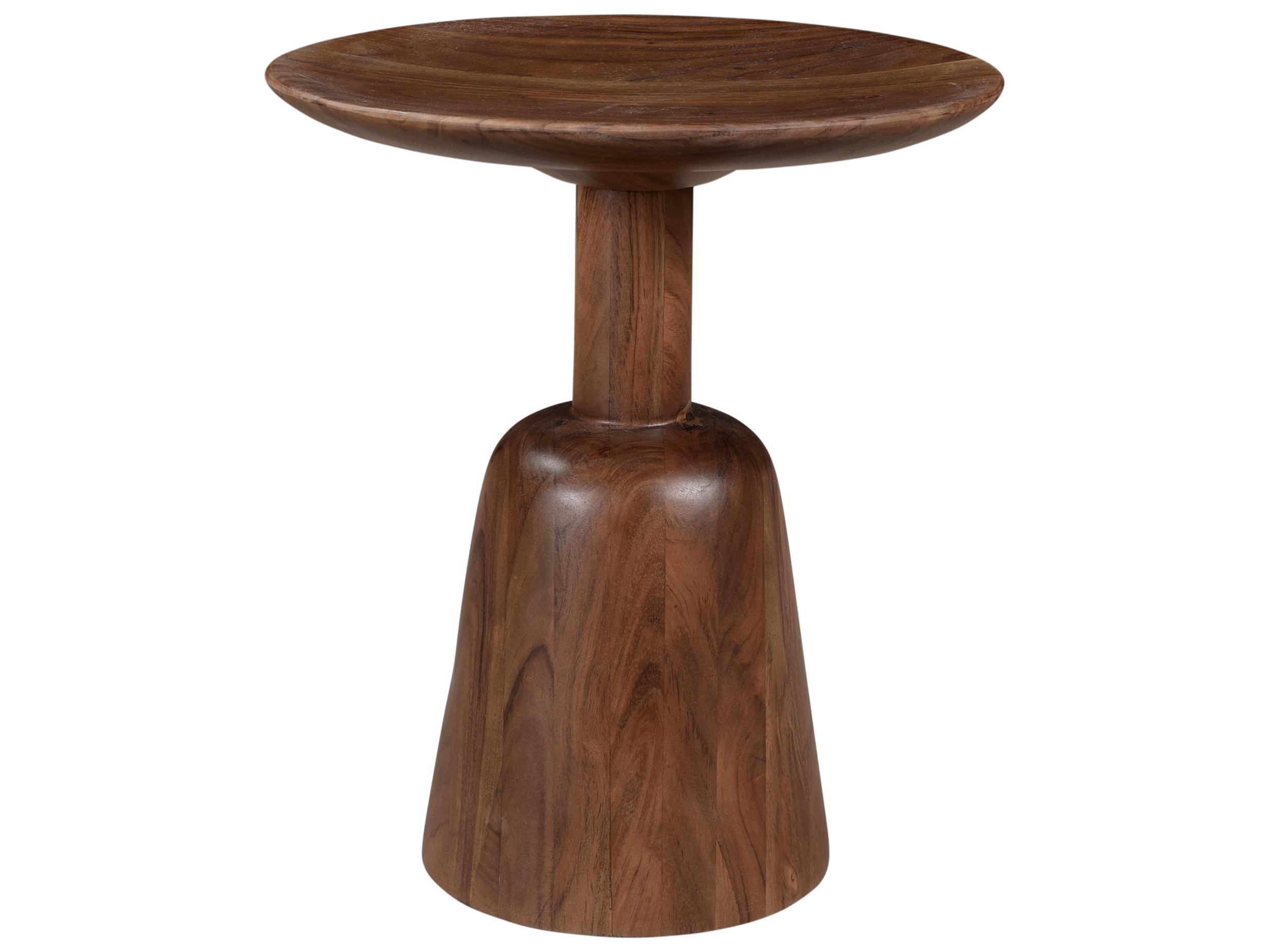 Moe's Home Round Wood Brown End Table
