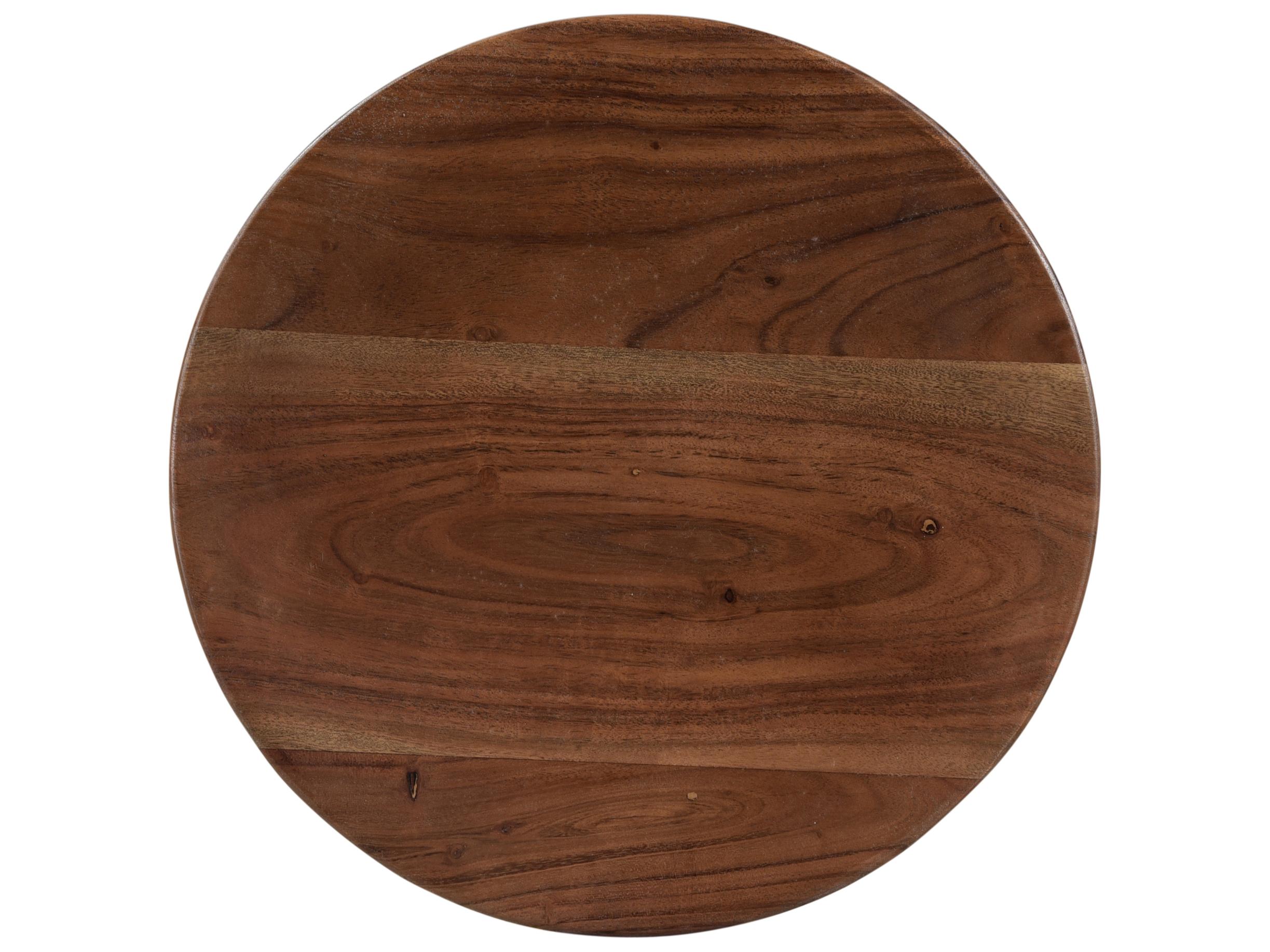 Moe's Home Round Wood Brown End Table