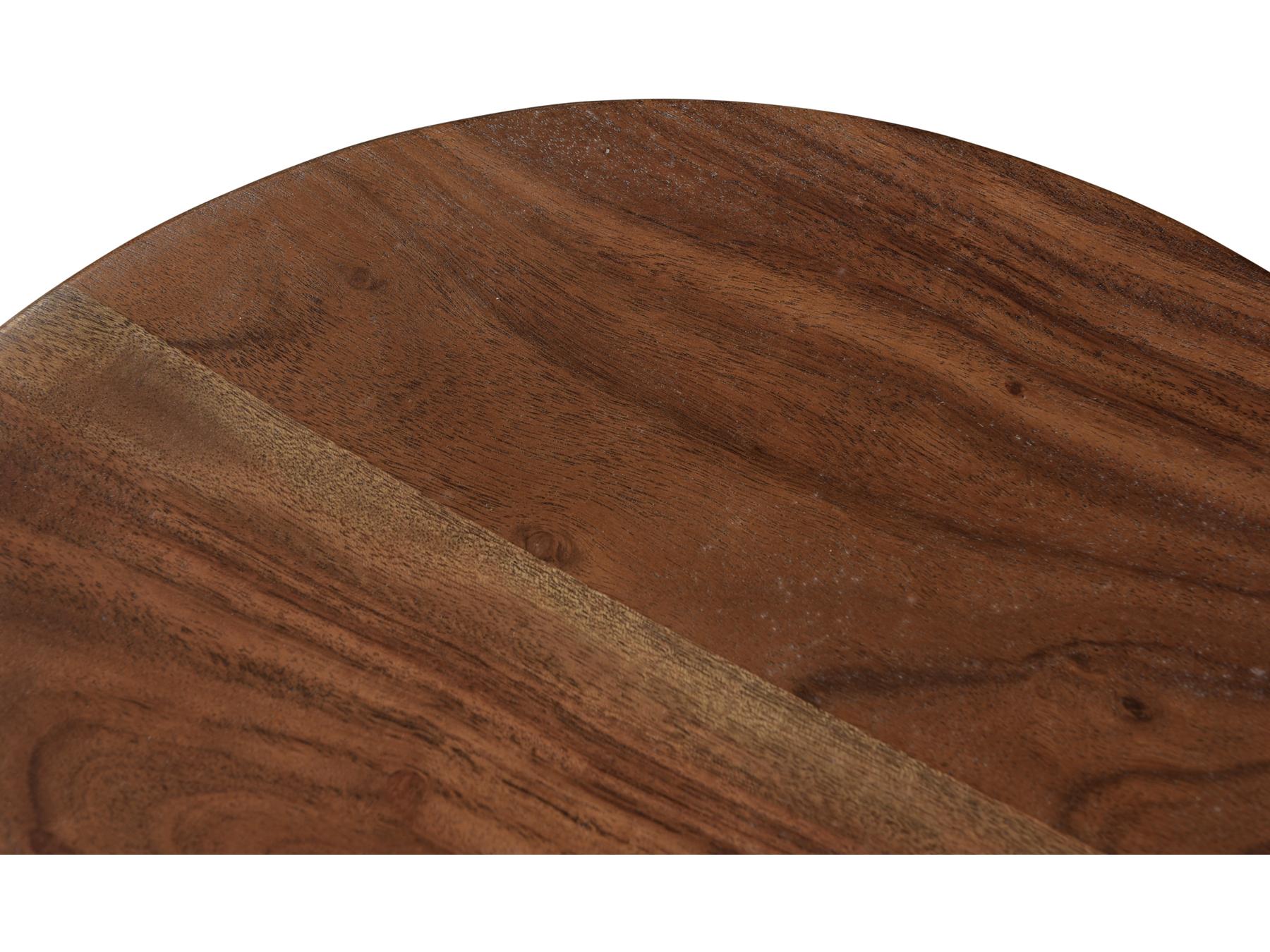 Moe's Home Round Wood Brown End Table