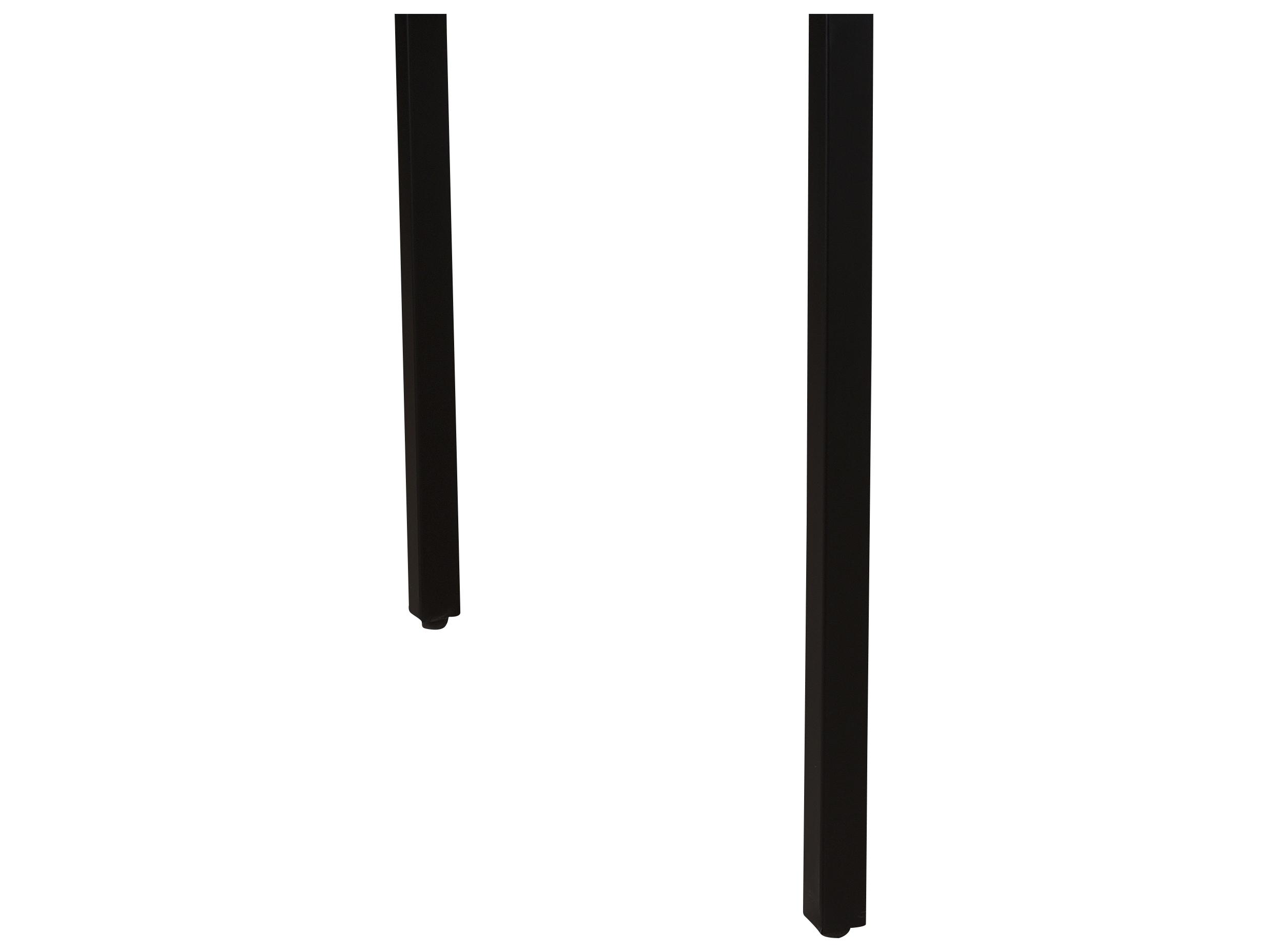 Moe's Home Parson Rectangular White Marble Black Dining Table