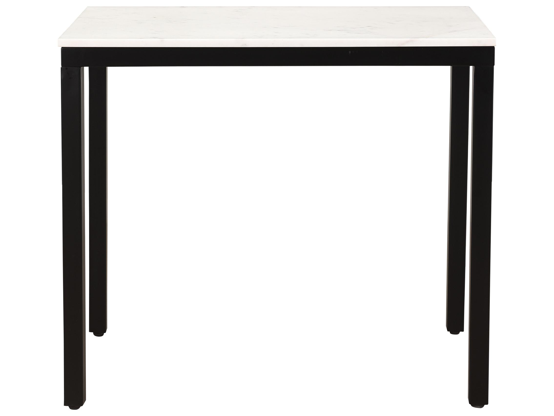 Moe's Home Parson White Marble Black Computer Desk