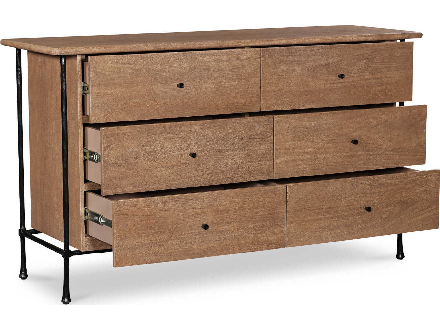Moe's Home Rene 6-Drawers Acacia Wood Double Dresser