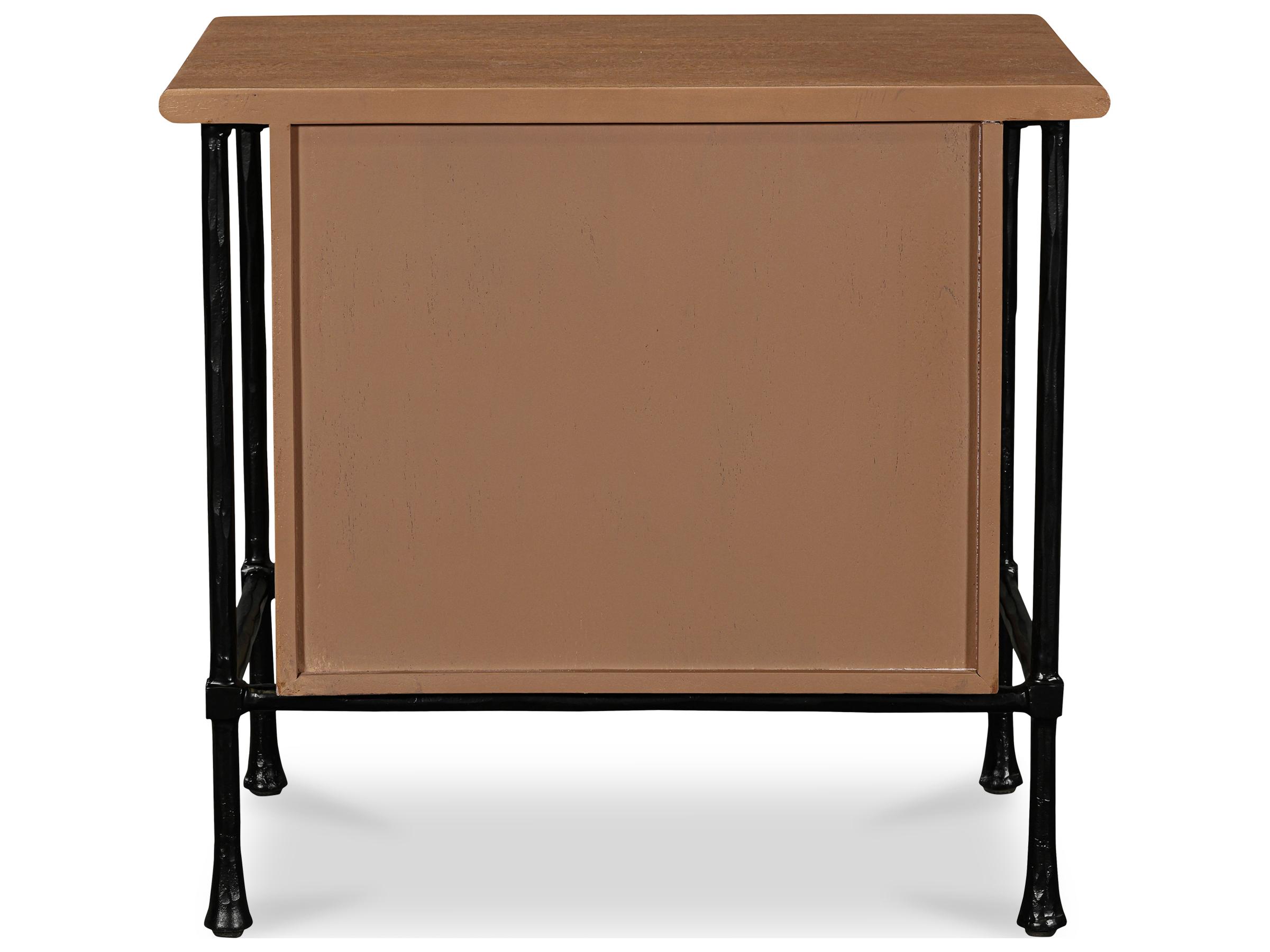 Moe's Home Rene 2-Drawers Acacia Wood Nightstand