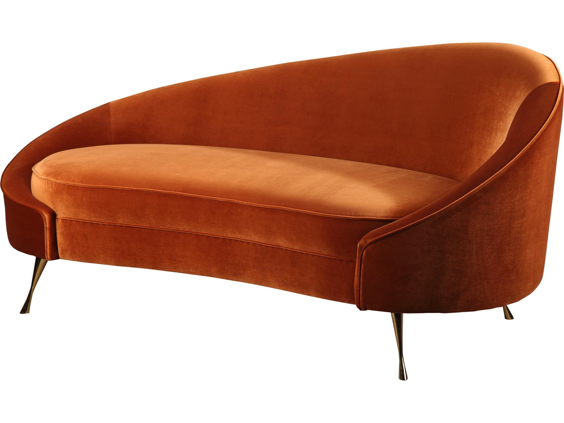 Moe's Home Abigail Orange Upholstered Loveseat