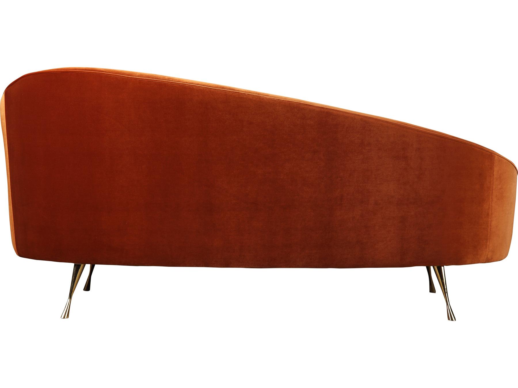 Moe's Home Abigail Orange Upholstered Loveseat