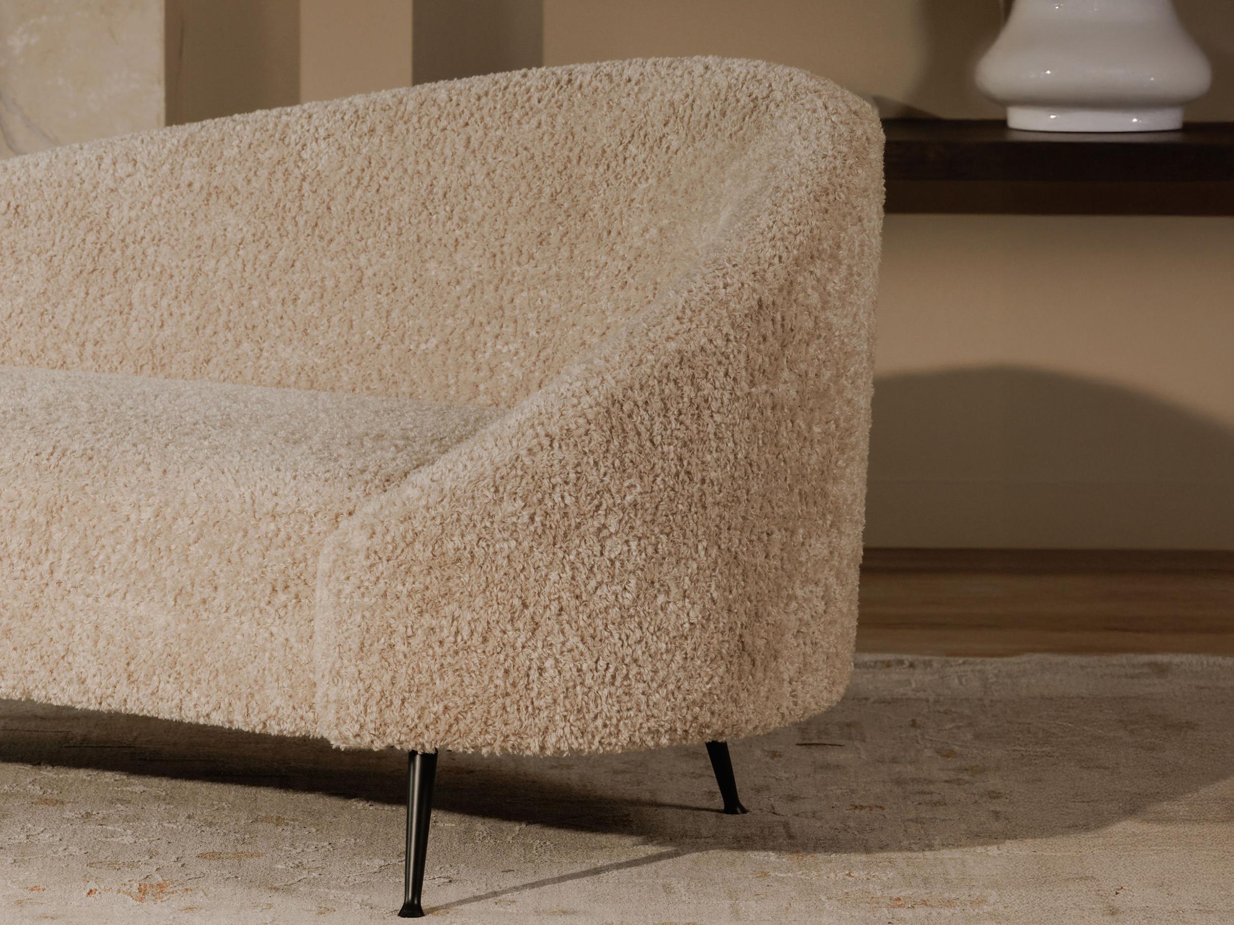 Moe's Home Abigail Light Brown Upholstered Sofa