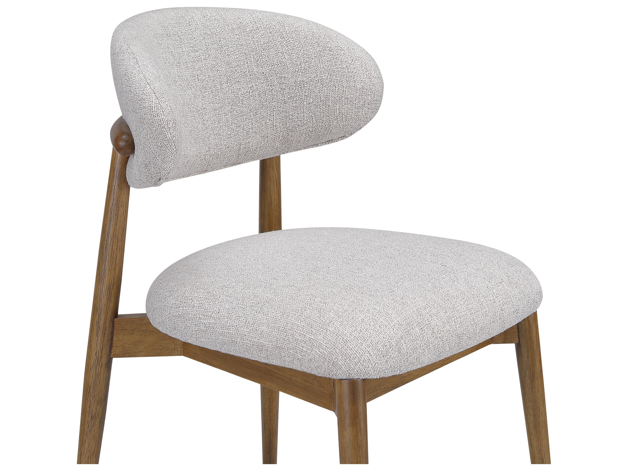 Moe's Home Ellie Plywood Gray Upholstered Armless Dining Chair