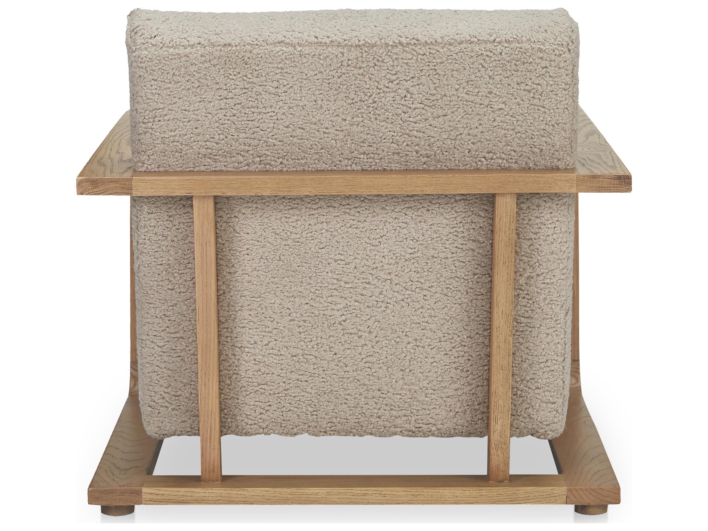 Moe's Home Eckersley Lounge Chair Beige Faux Shearling