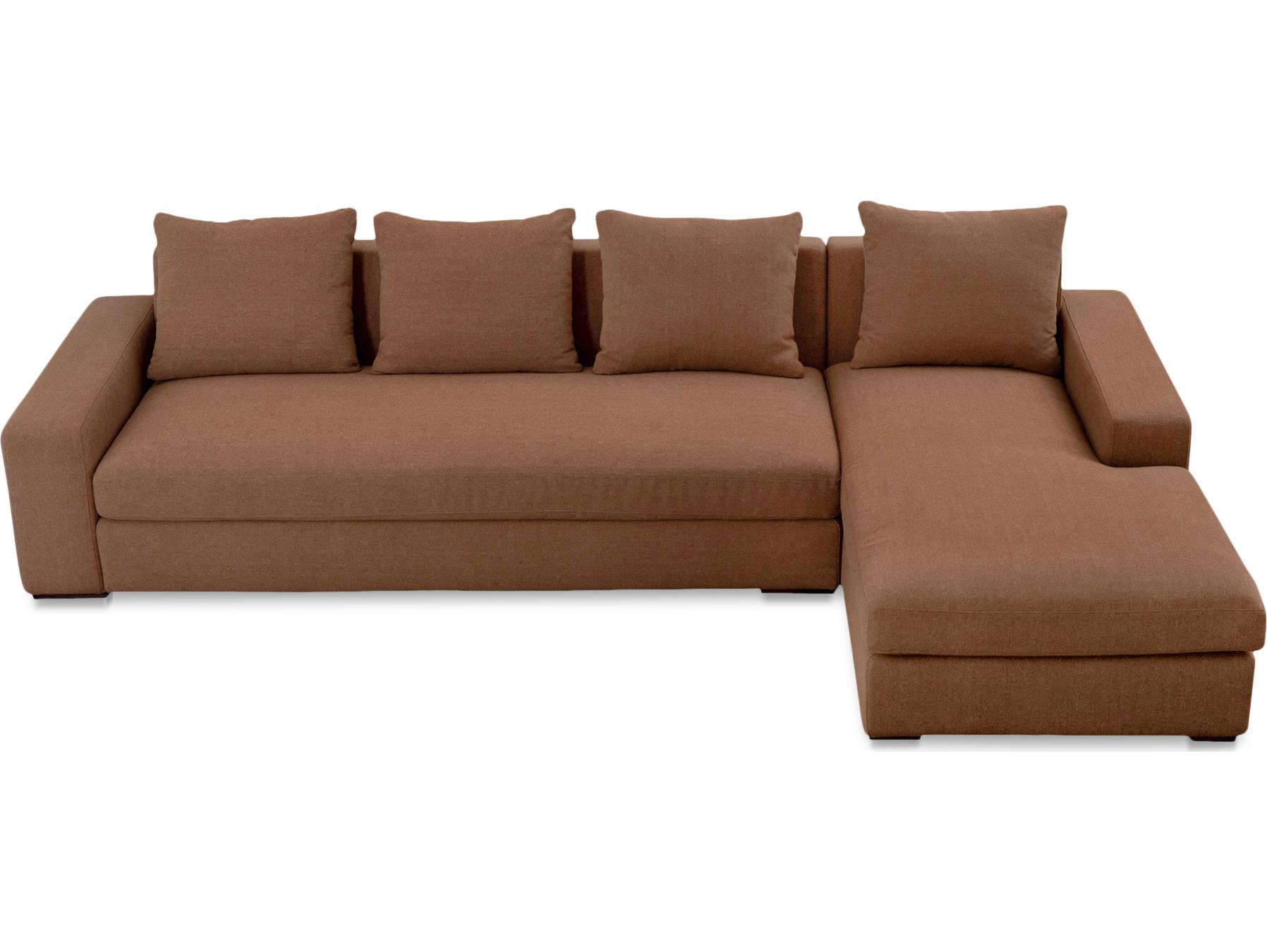 Moe's Home Thomas Brown Upholstered Right Sectional Sofa