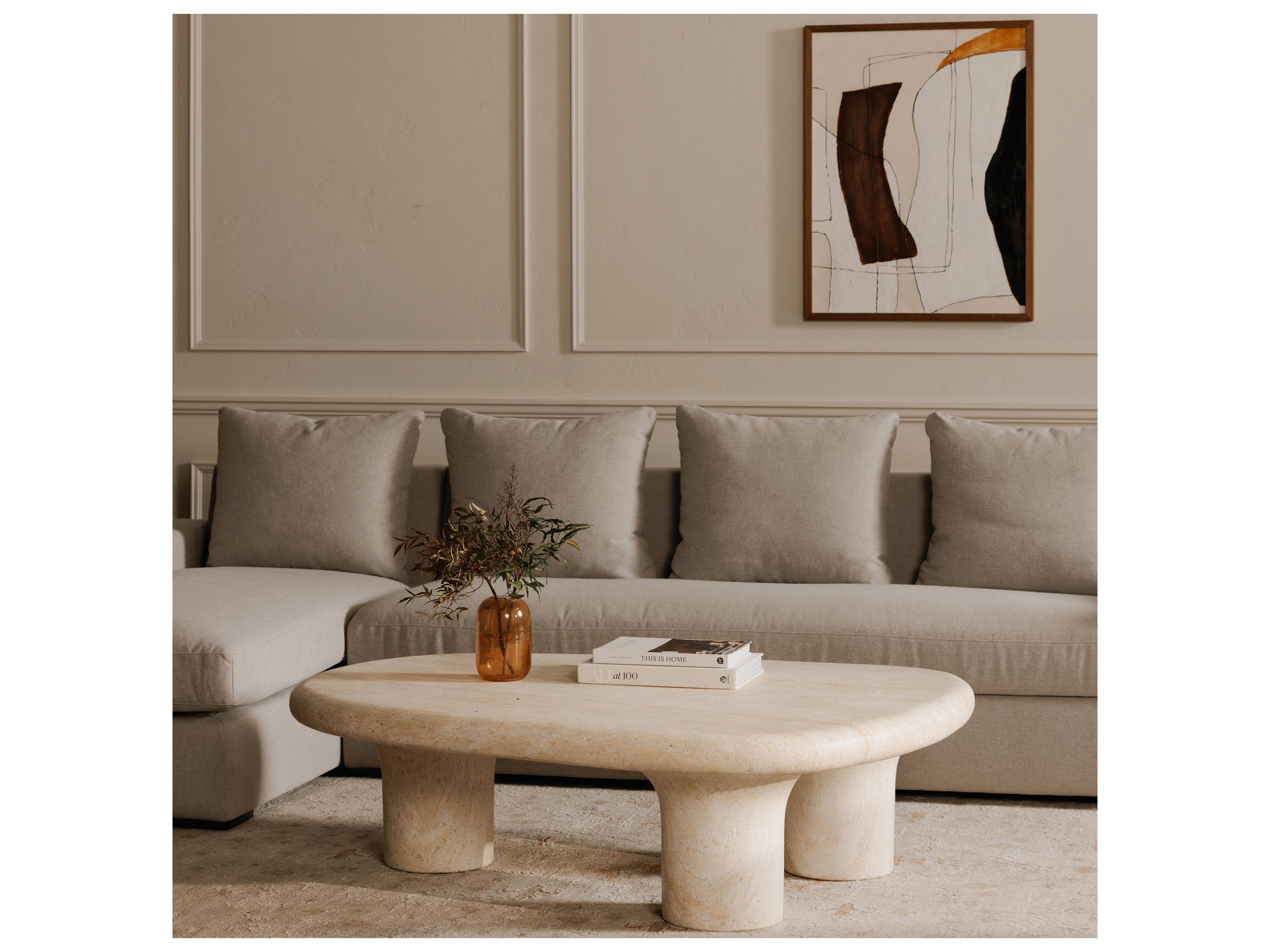 Moe's Home Thomas Gray Upholstered Right Sectional Sofa