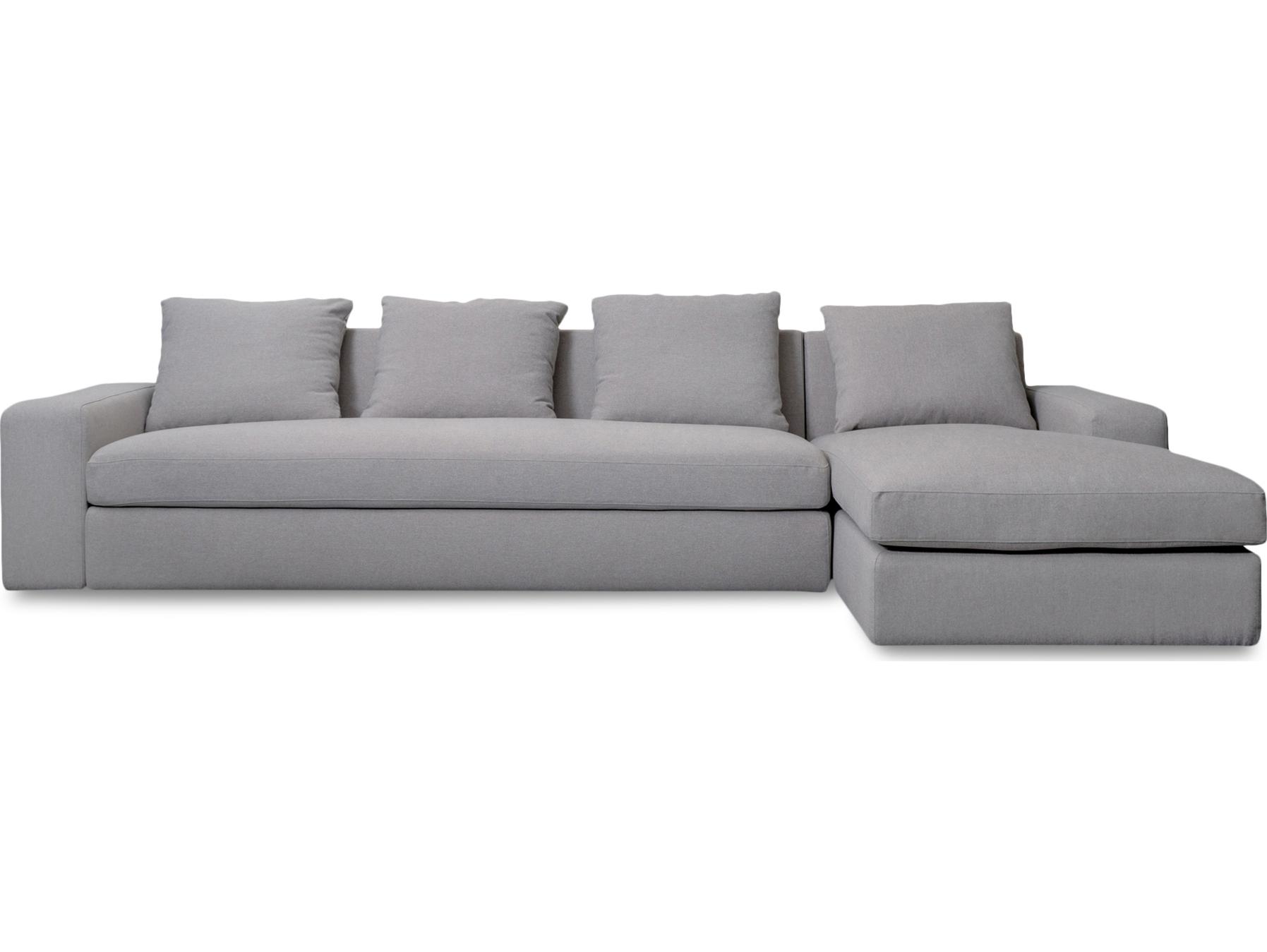 Moe's Home Thomas Gray Upholstered Right Sectional Sofa