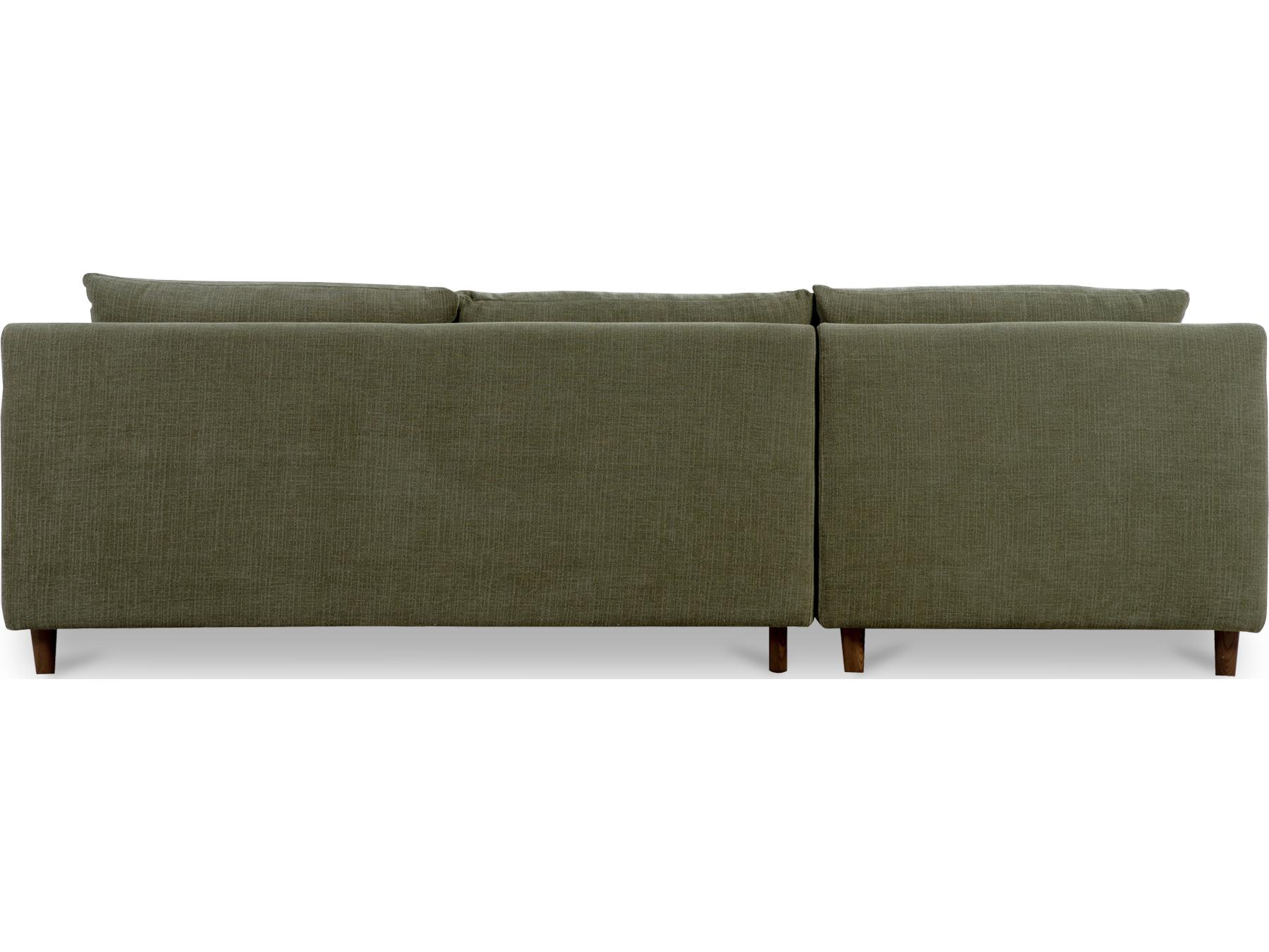 Moe's Home Hutton Green Upholstered Sectional Sofa