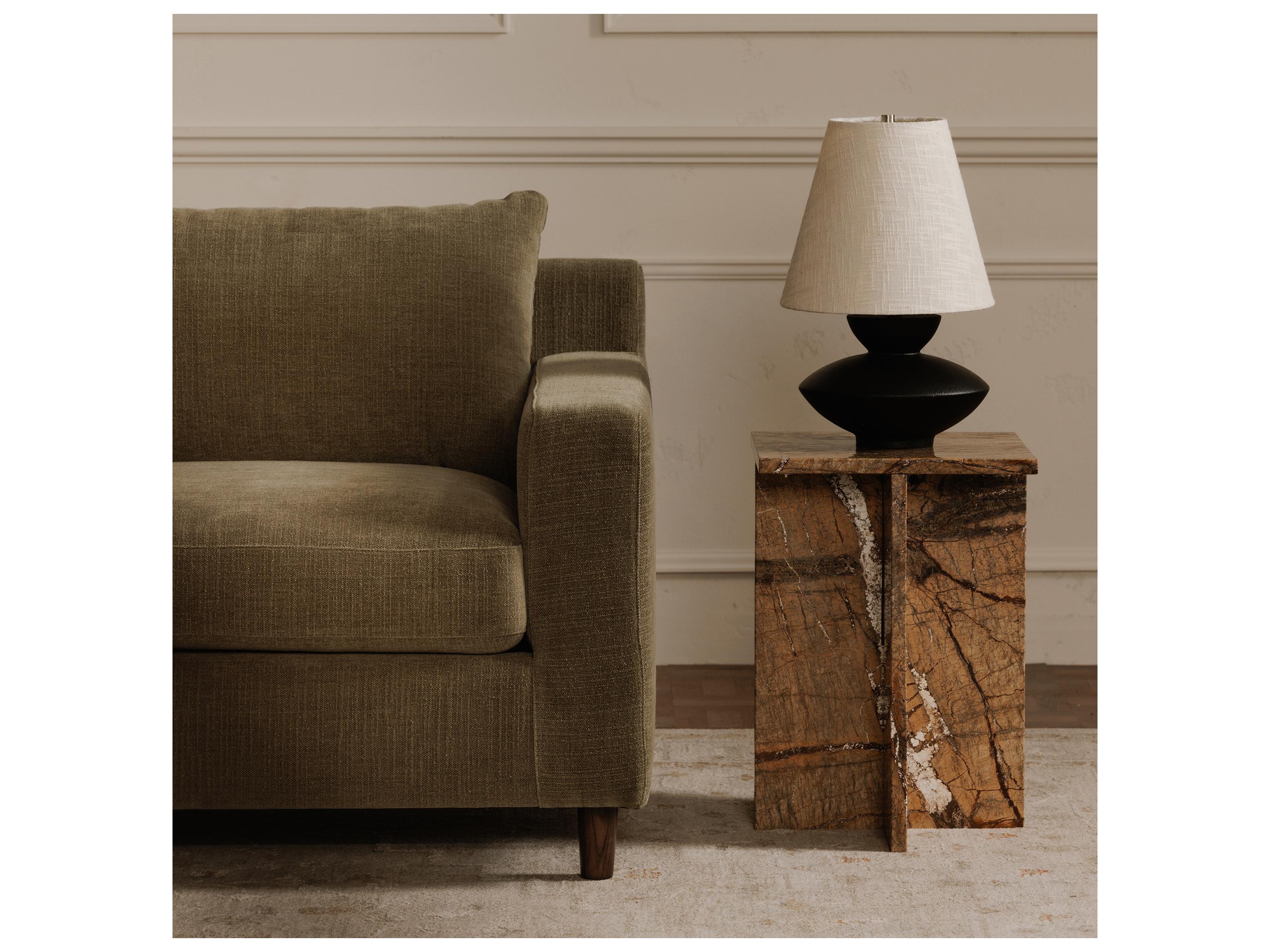 Moe's Home Hutton Green Upholstered Right Sectional Sofa