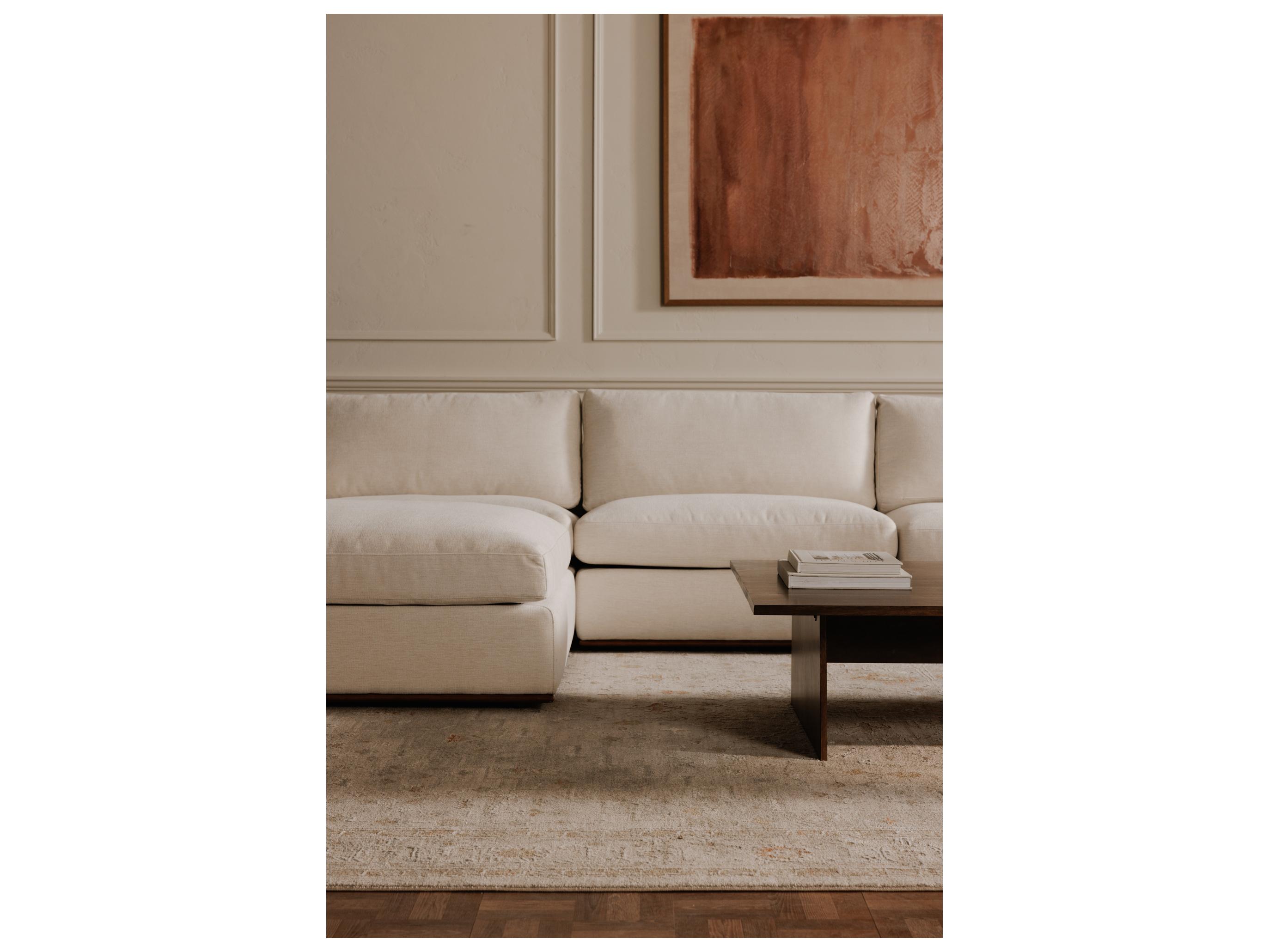 Moe's Home Rue White Left Arm Facing Modular Chair