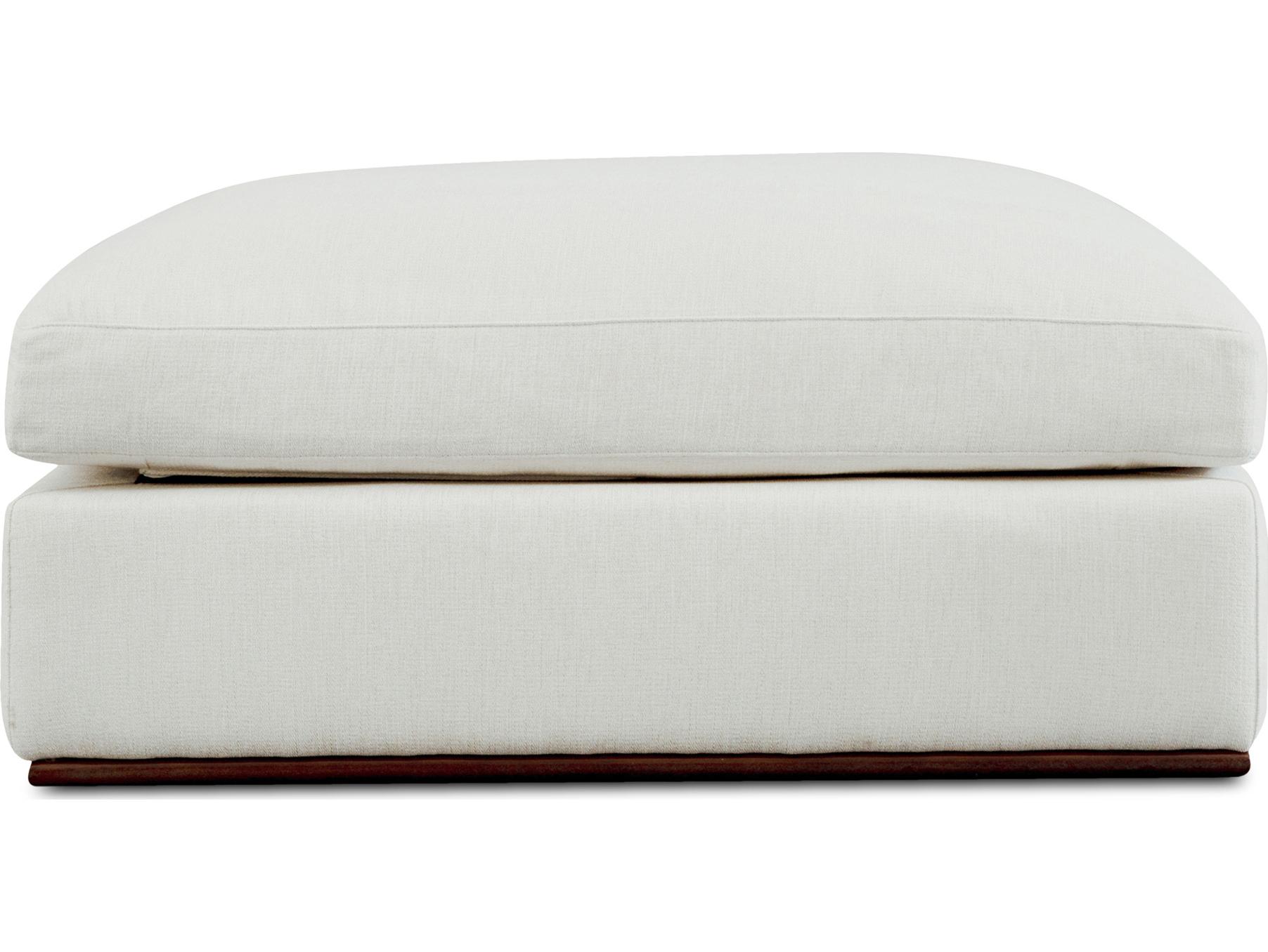 Moe's Home Rue White Upholstered Ottoman