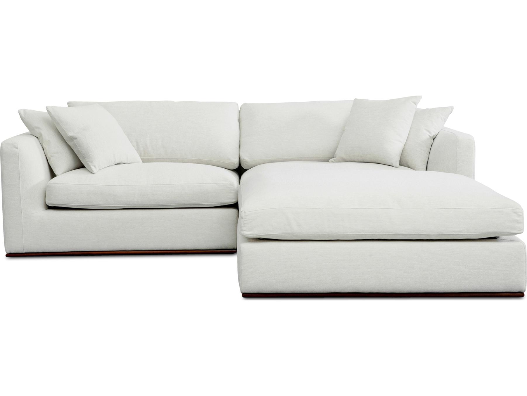 Moe's Home Rue White Upholstered Sectional Sofa