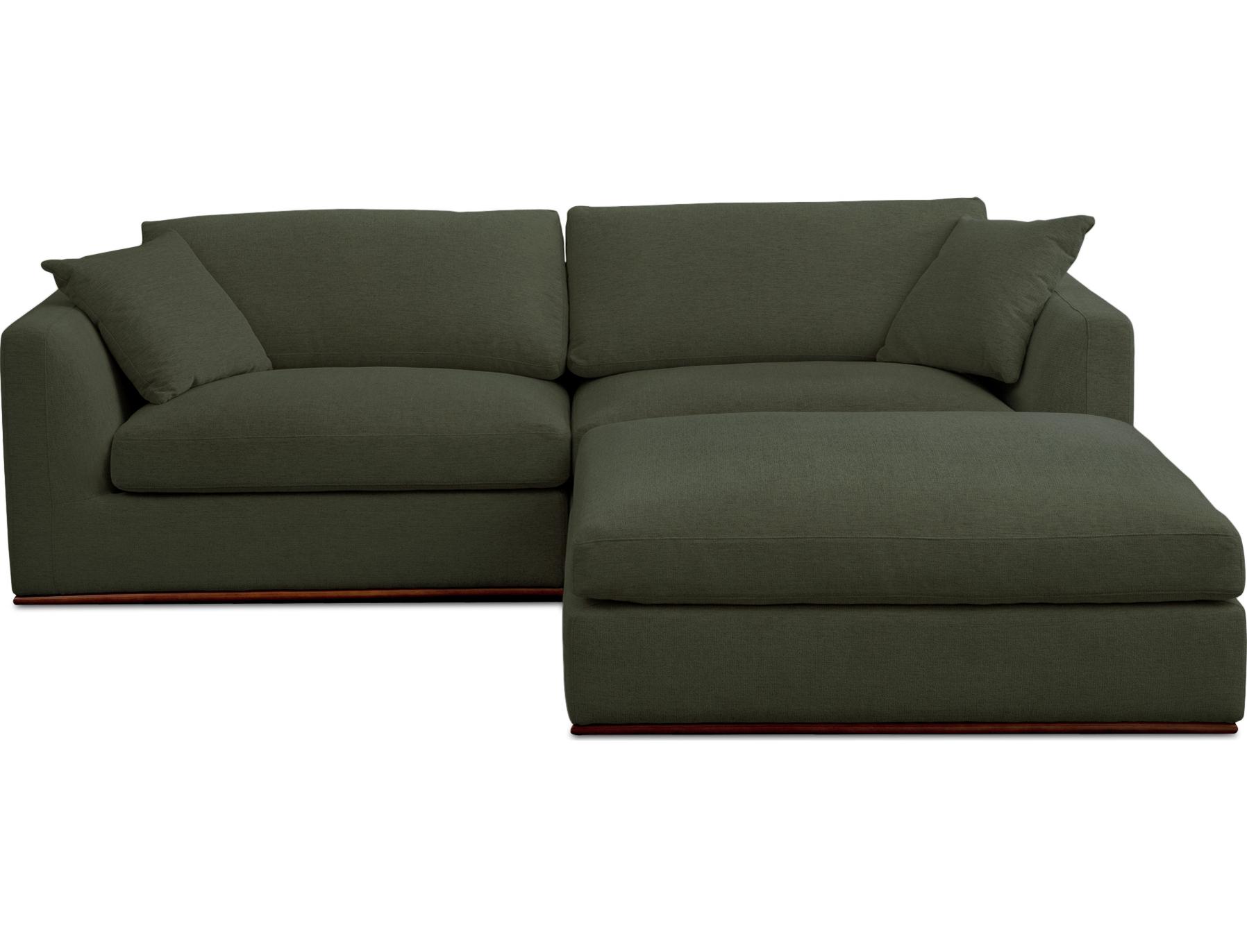 Moe's Home Rue Green Upholstered Sectional Sofa