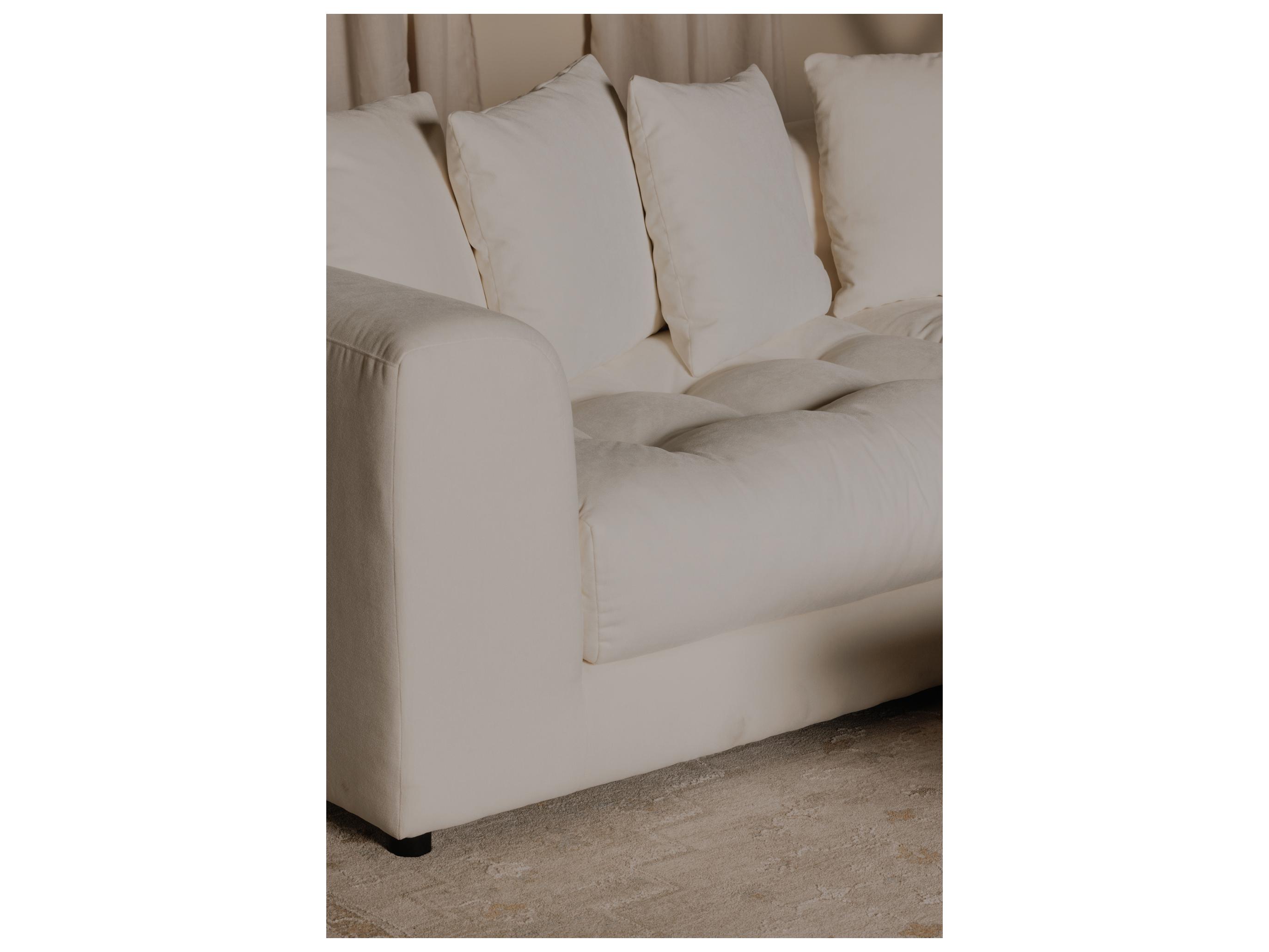 Moe's Home Davie White Upholstered Sofa