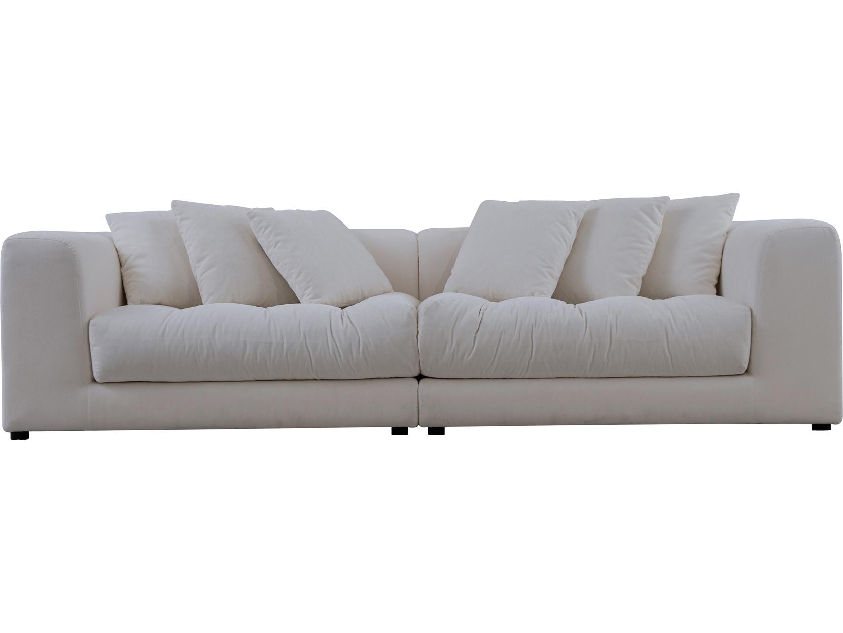 Moe's Home Davie White Upholstered Sofa