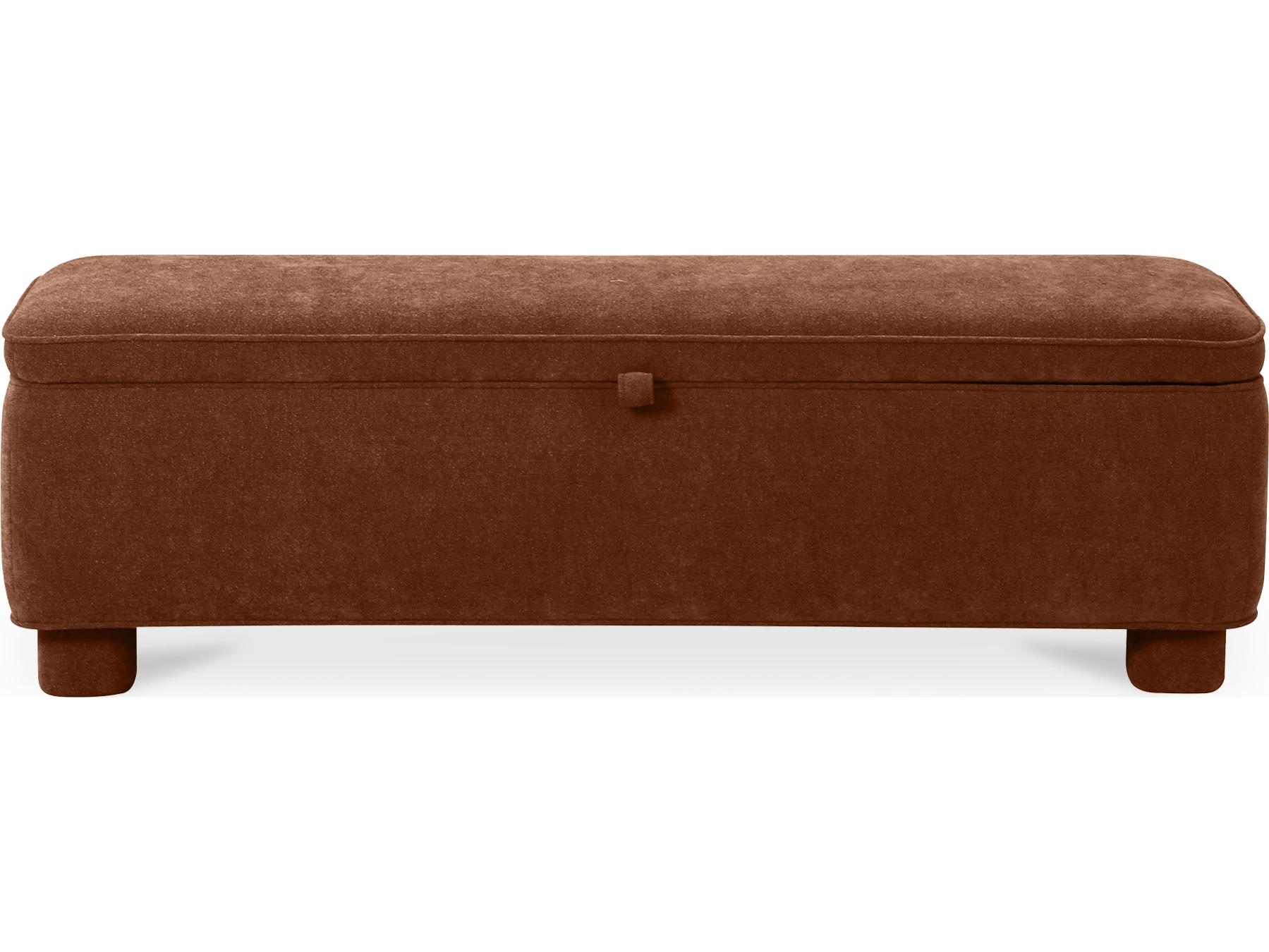 Moe's Home Ichigo Orange Upholstered Accent Bench