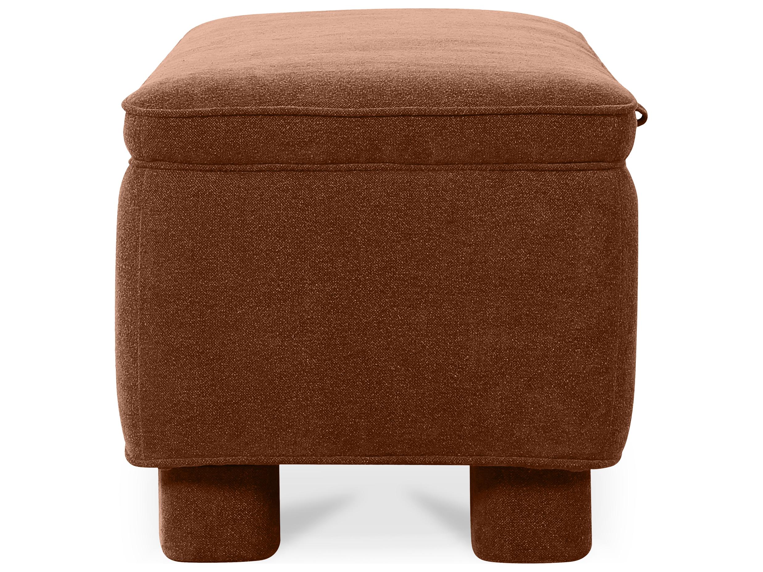 Moe's Home Ichigo Orange Upholstered Accent Bench