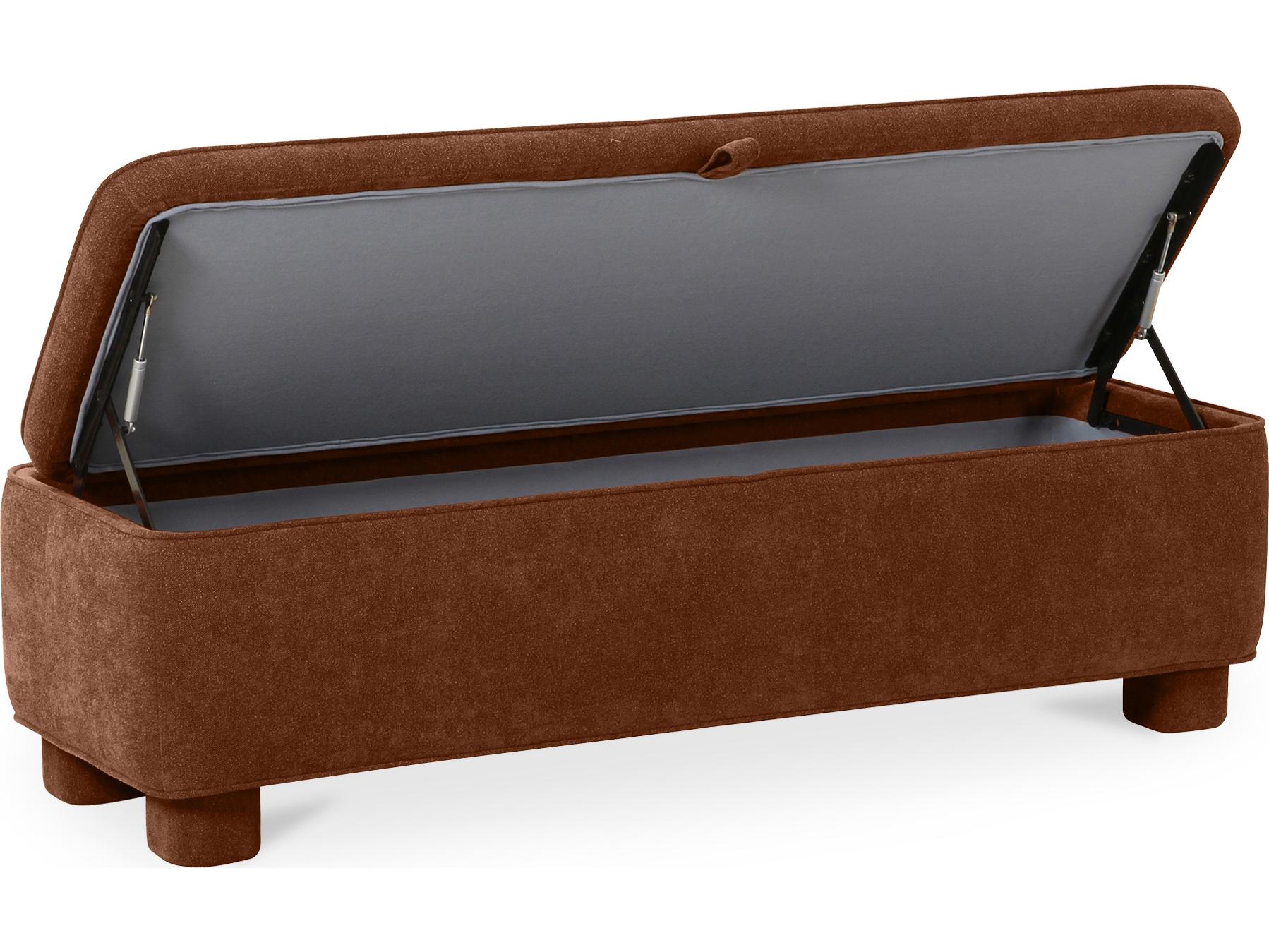 Moe's Home Ichigo Orange Upholstered Accent Bench