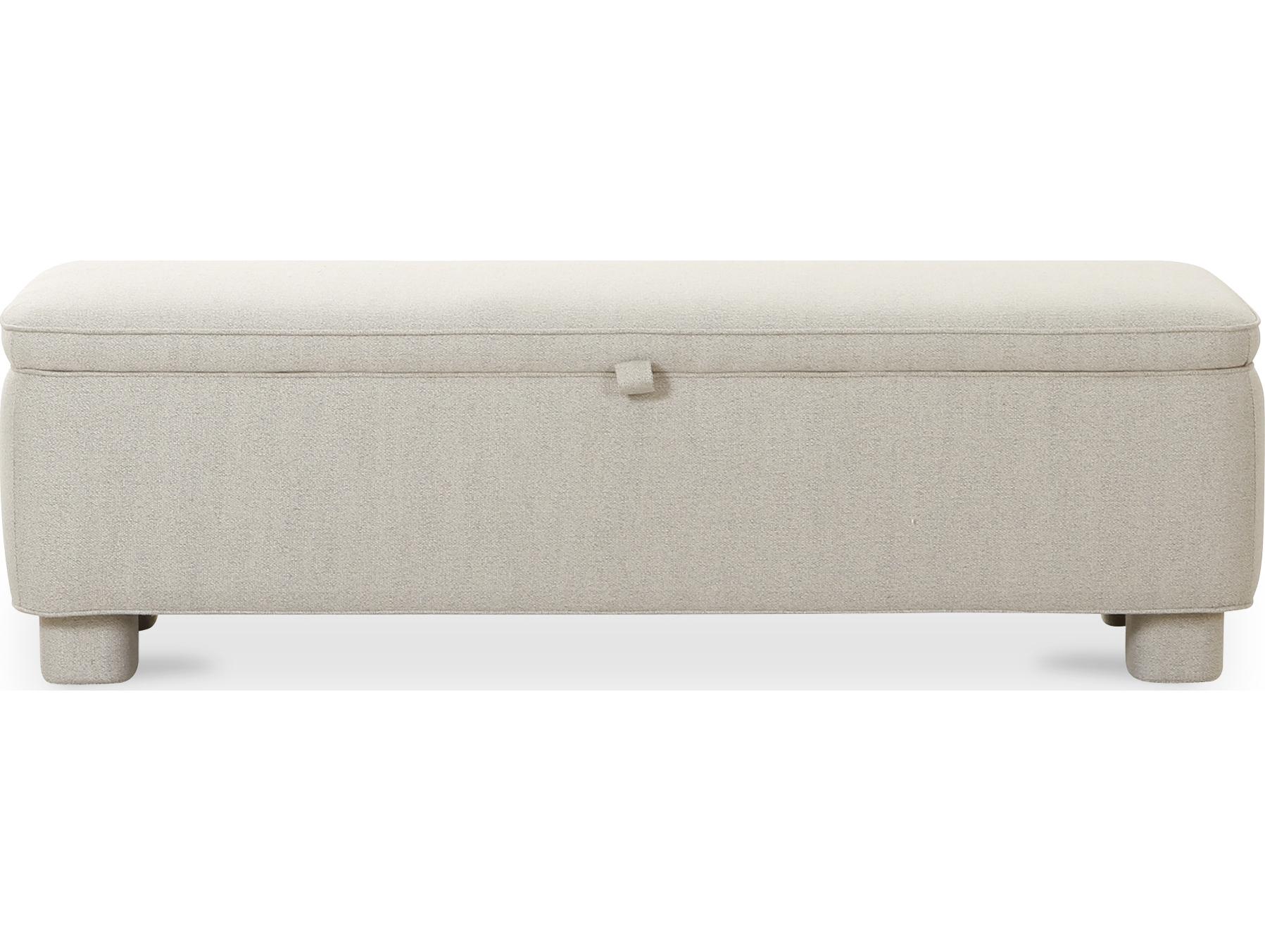 Moe's Home Ichigo Light Grey Upholstered Accent Bench
